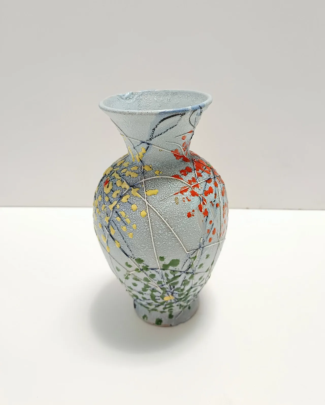 Handcrafted and Hand-painted Multicolored Ceramic Vase by Fanciullacci, Italy 3