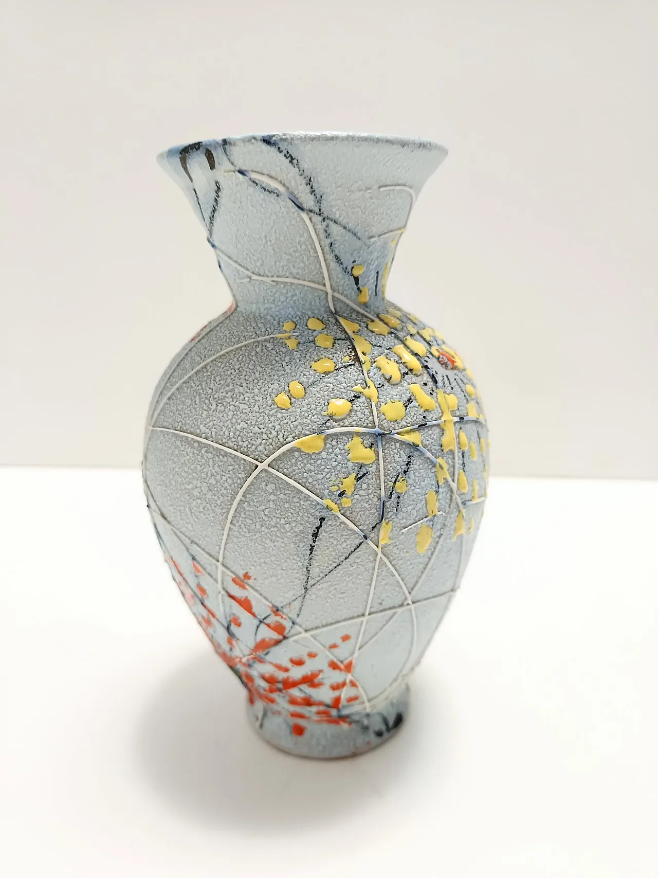 Handcrafted and Hand-painted Multicolored Ceramic Vase by Fanciullacci, Italy 4