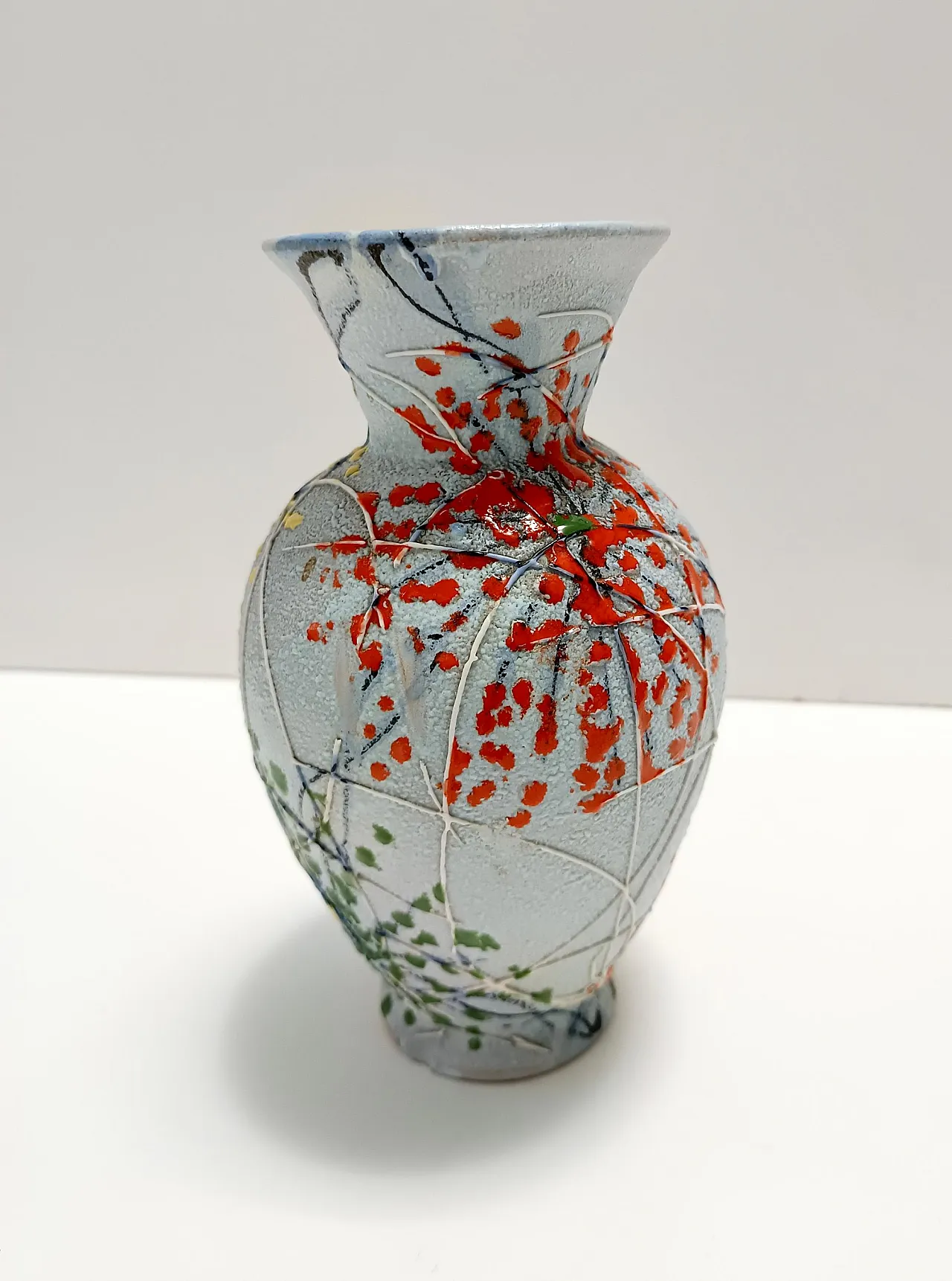 Handcrafted and Hand-painted Multicolored Ceramic Vase by Fanciullacci, Italy 5
