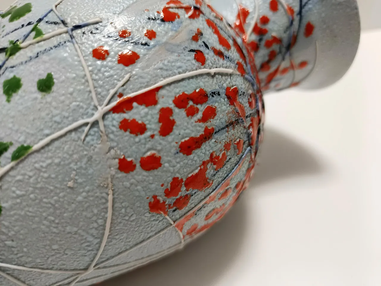 Handcrafted and Hand-painted Multicolored Ceramic Vase by Fanciullacci, Italy 8