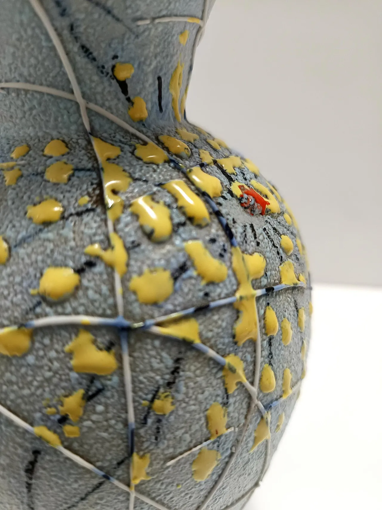 Handcrafted and Hand-painted Multicolored Ceramic Vase by Fanciullacci, Italy 11