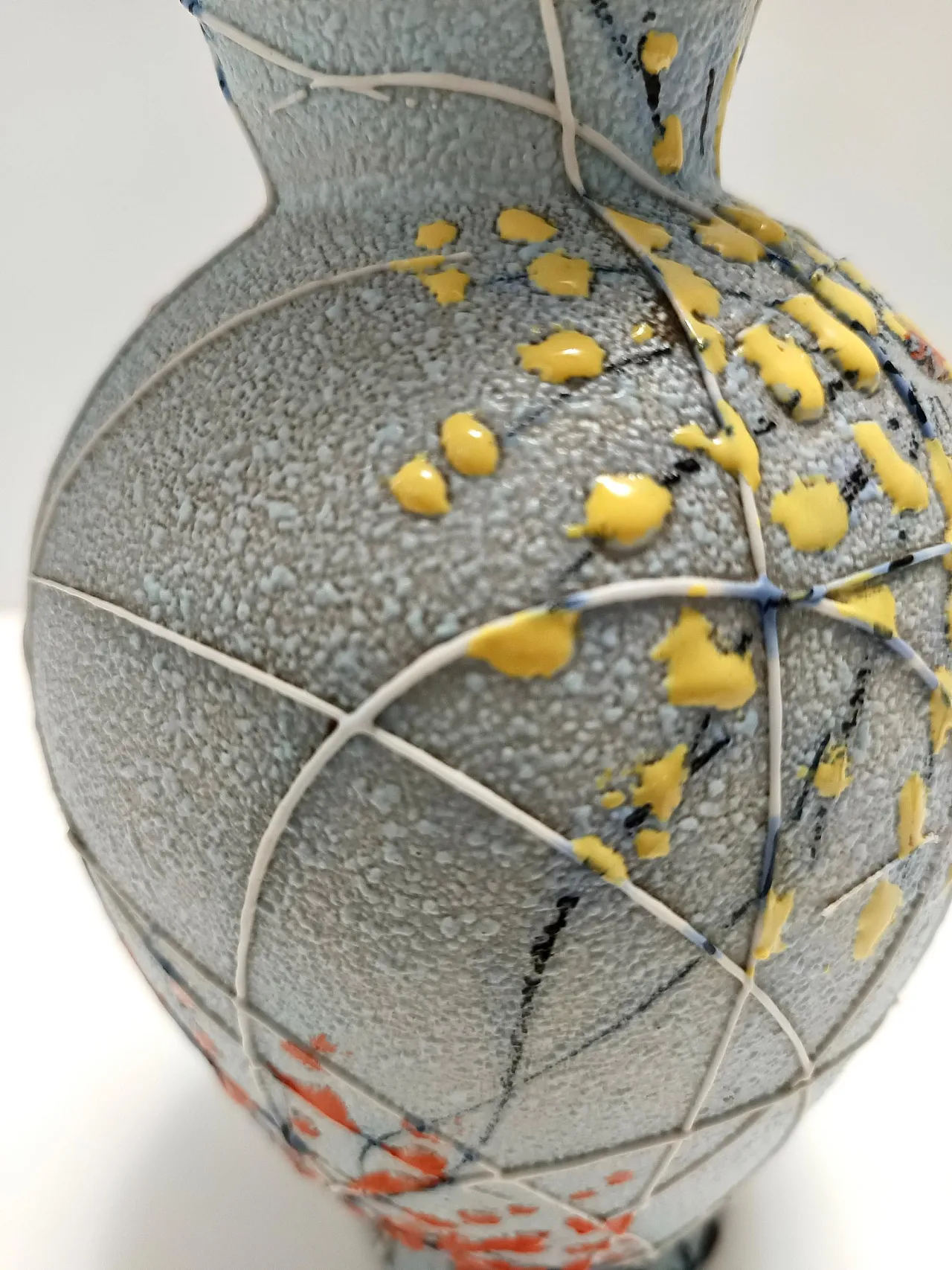 Handcrafted and Hand-painted Multicolored Ceramic Vase by Fanciullacci, Italy 12