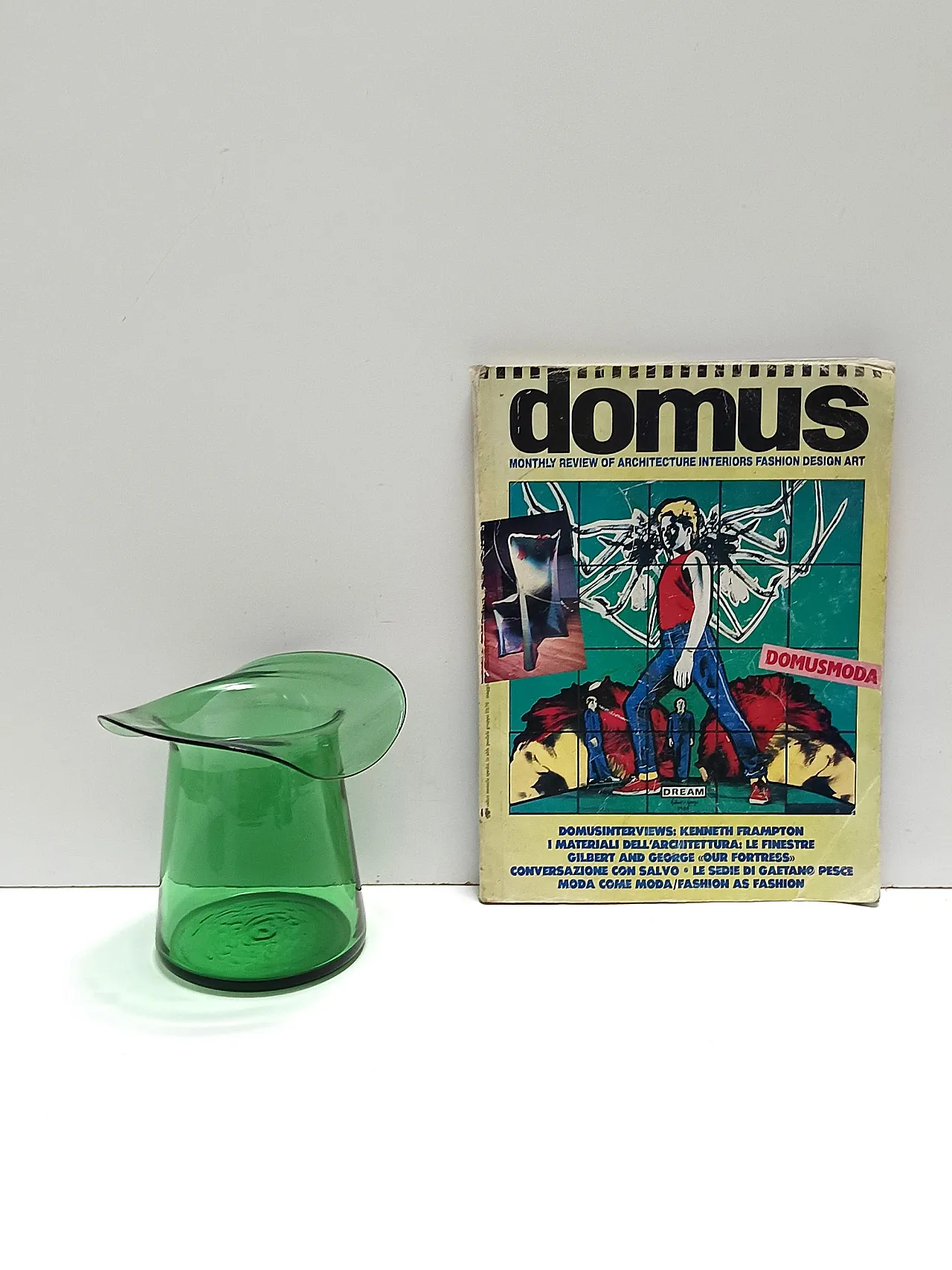 Cylindrical Green Hand-Blown Glass Vase, Empoli, Italy 3