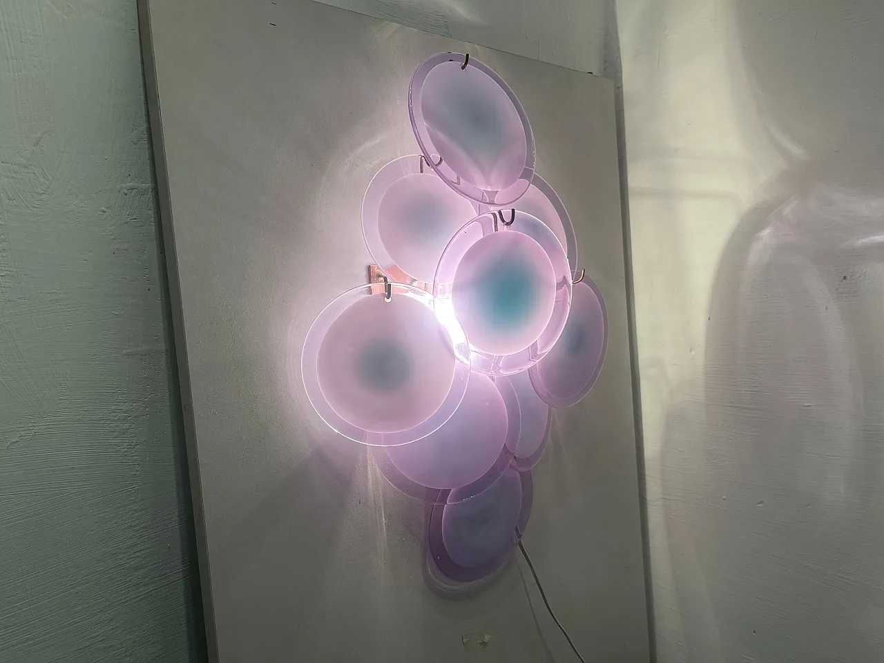 Coppia di appliques a disco di Murano, 1970 4