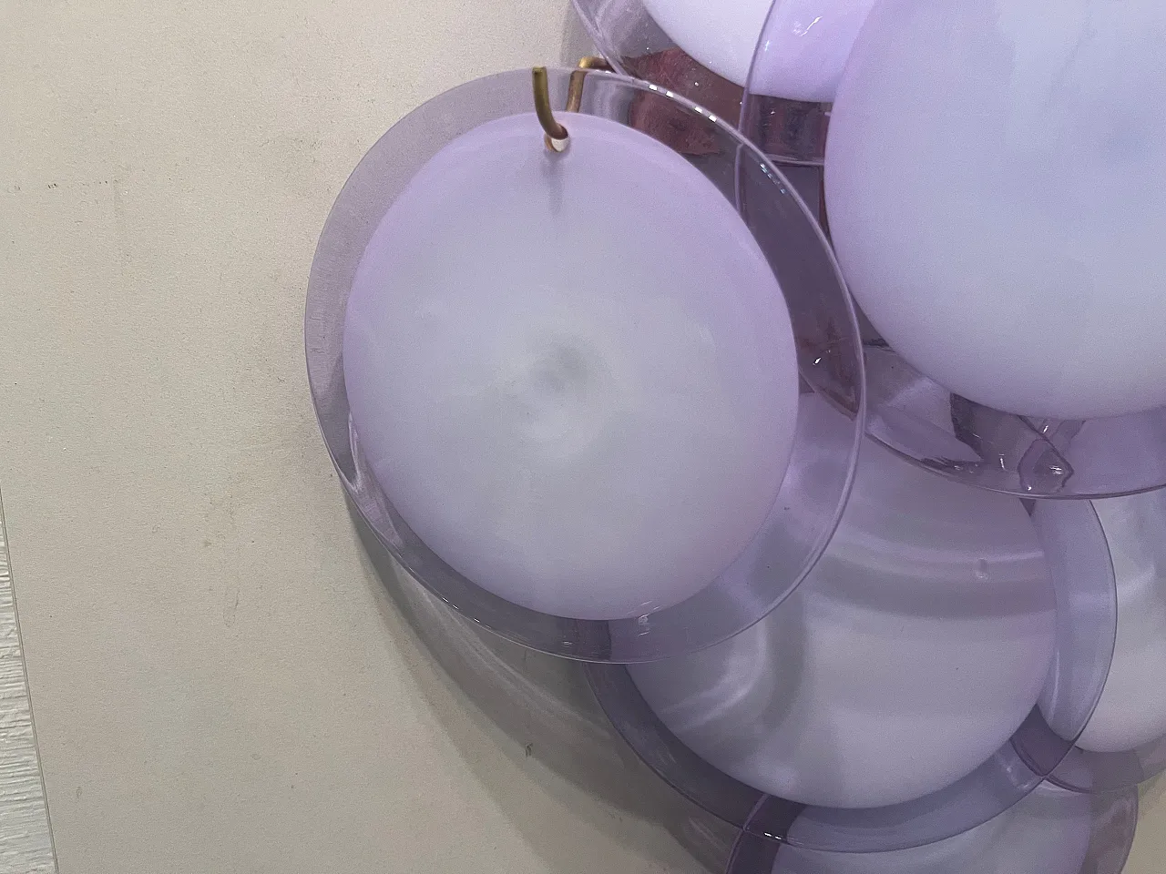 Coppia di appliques a disco di Murano, 1970 5