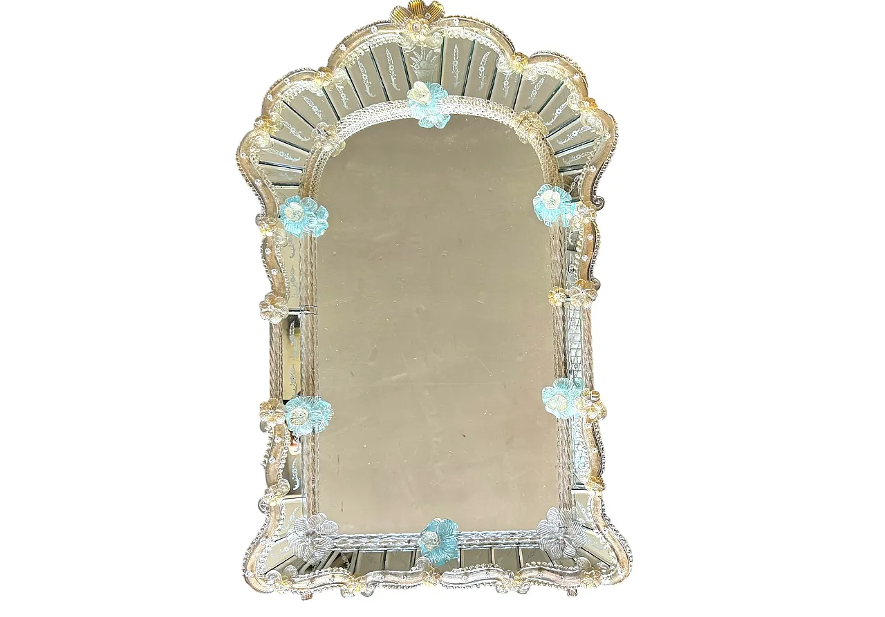 Venetian Murano Art Mirror, 1950s 1