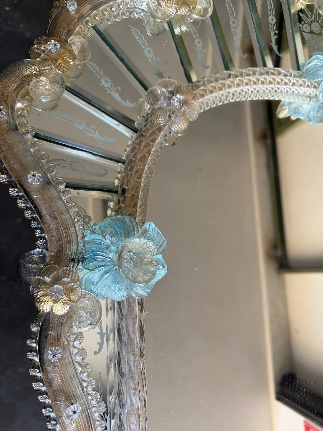 Venetian Murano Art Mirror, 1950s 3