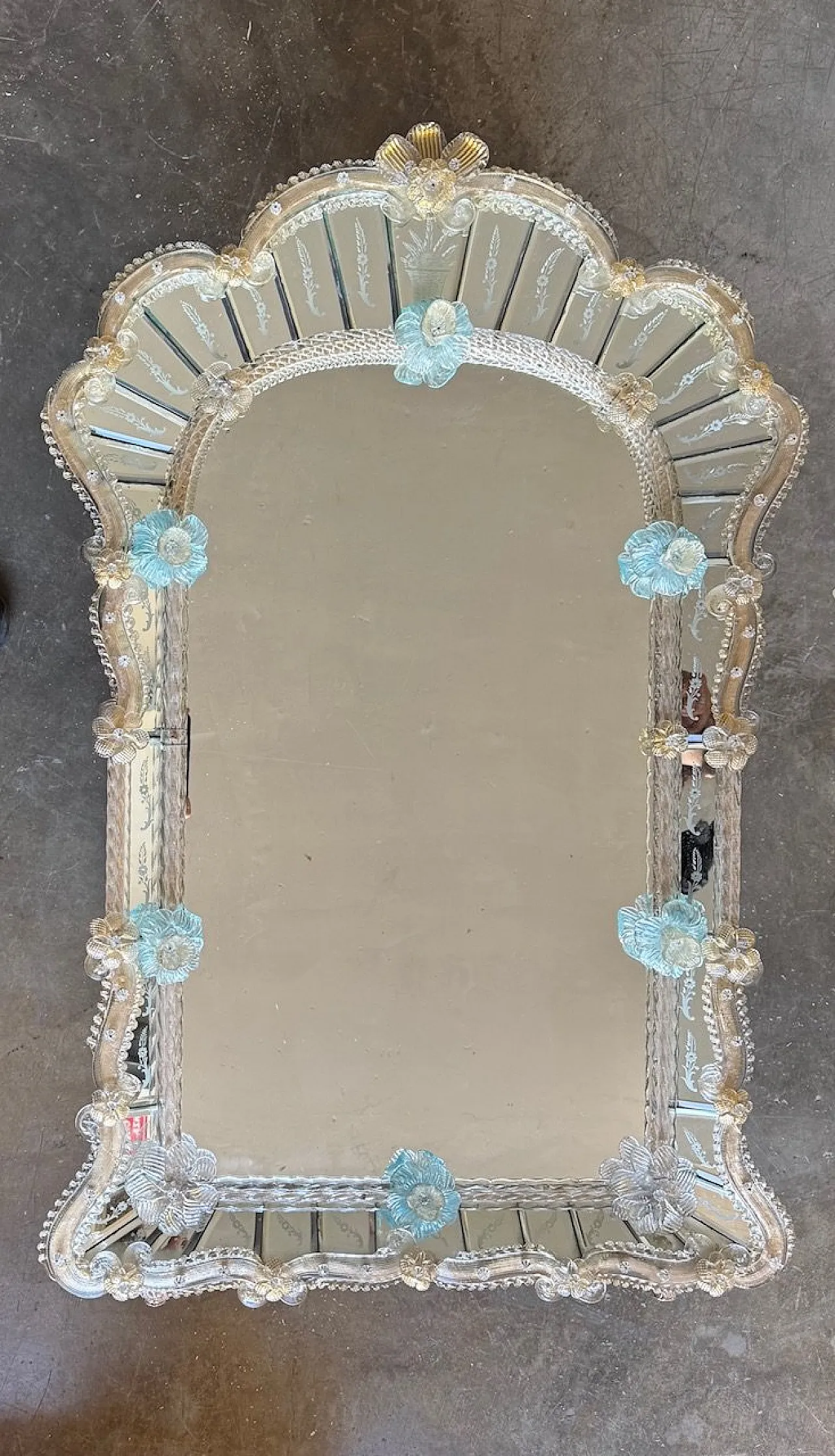 Venetian Murano Art Mirror, 1950s 4
