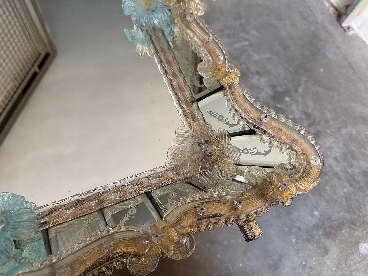 Venetian Murano Art Mirror, 1950s 5