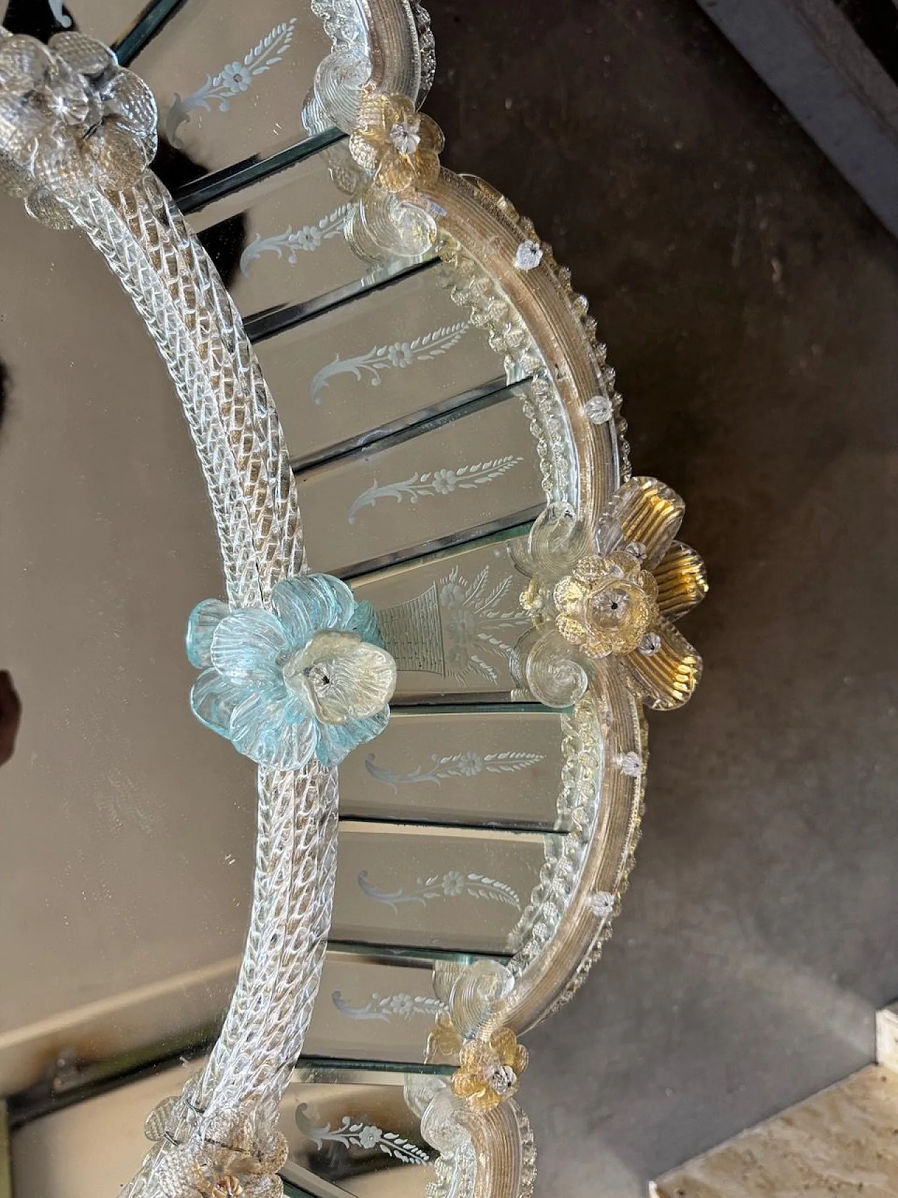 Venetian Murano Art Mirror, 1950s 7