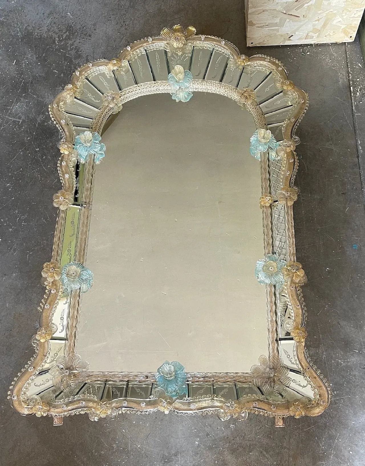 Venetian Murano Art Mirror, 1950s 12