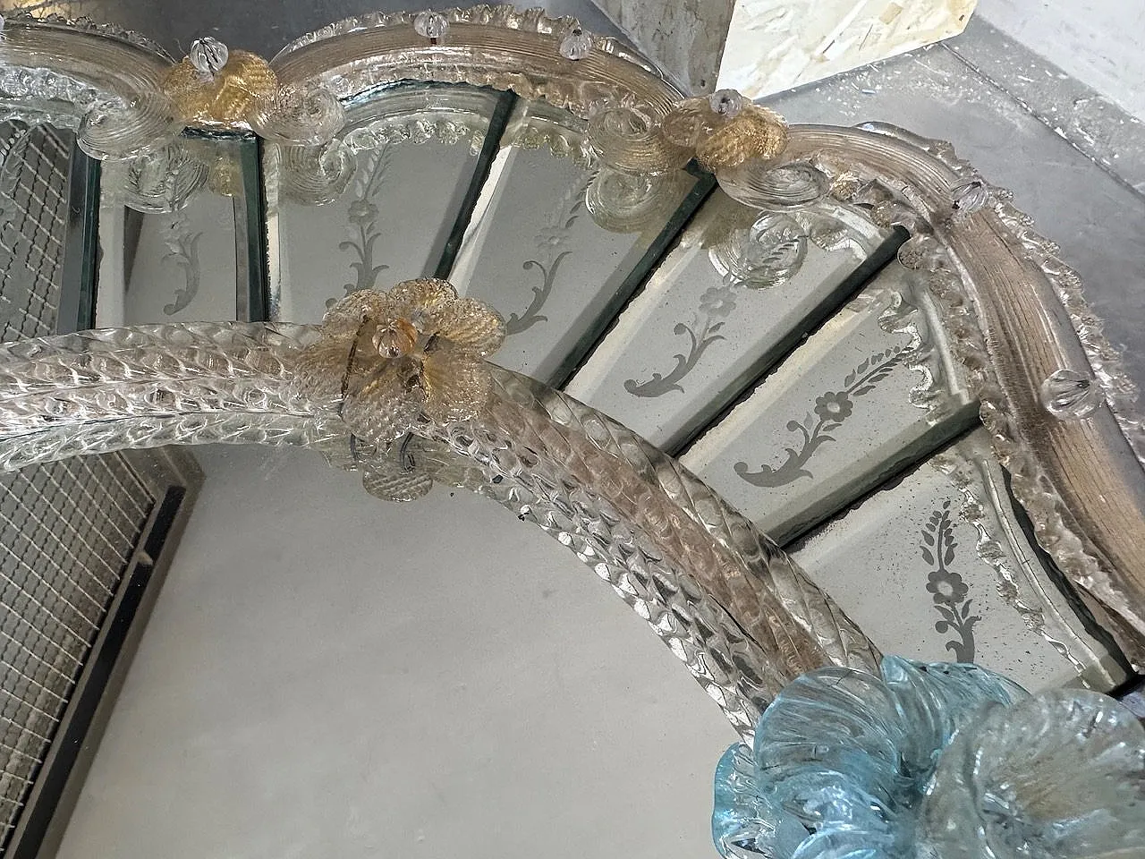 Venetian Murano Art Mirror, 1950s 13