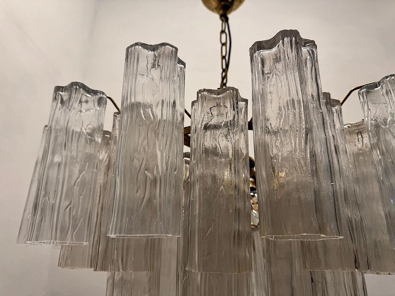 Murano Glass Tronchi Tube Chandelier, 1970s 6