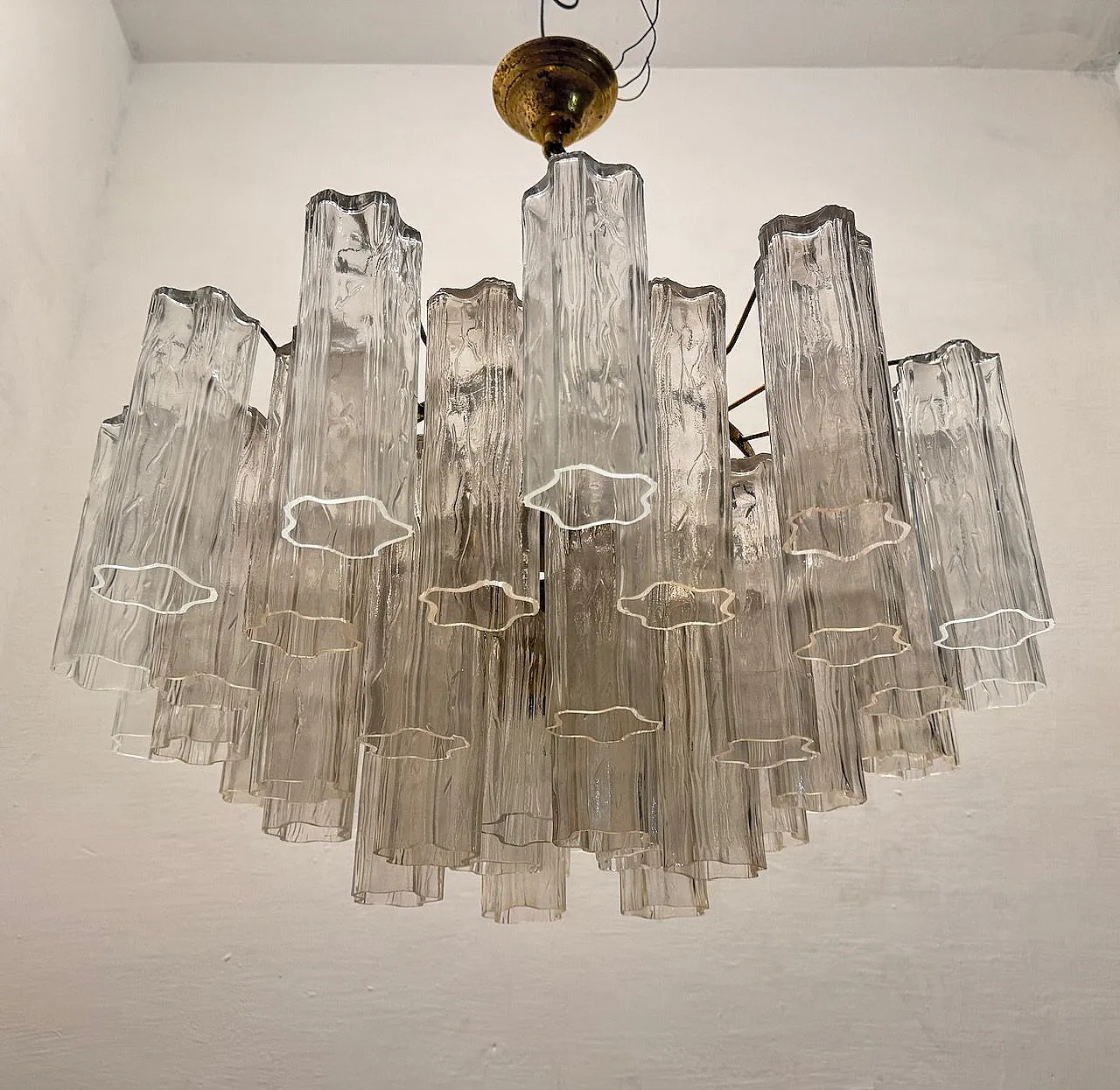 Murano Glass Tronchi Tube Chandelier, 1970s 7