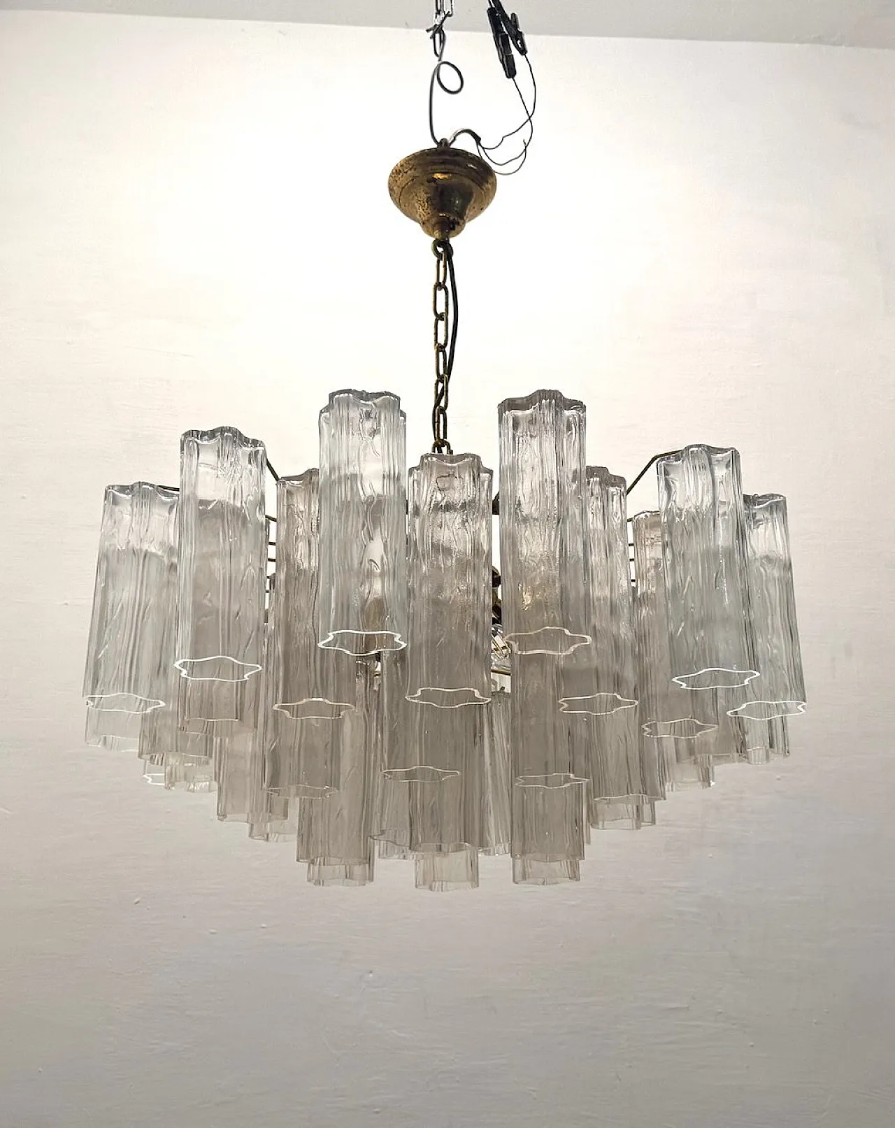 Murano Glass Tronchi Tube Chandelier, 1970s 11