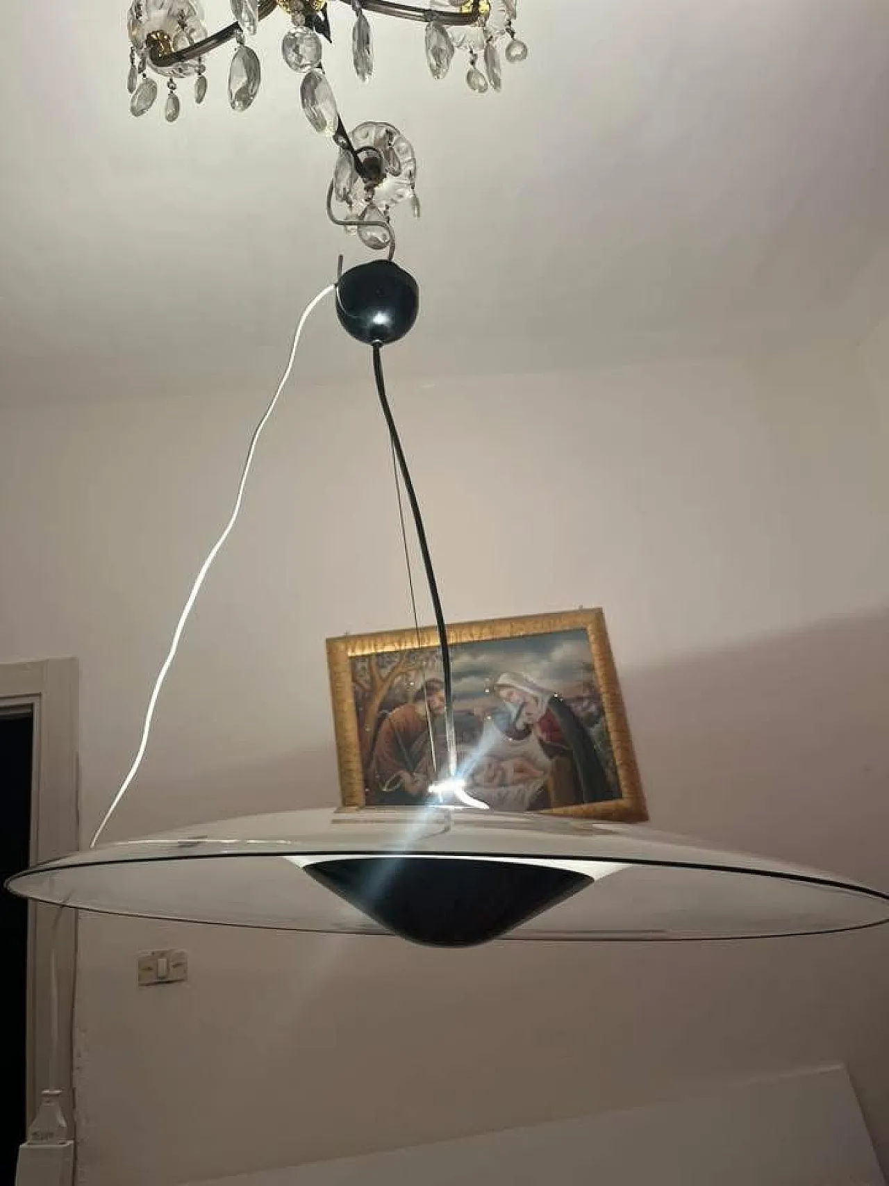 Lampadario itre di Mauro Marzollo, anni '70 6