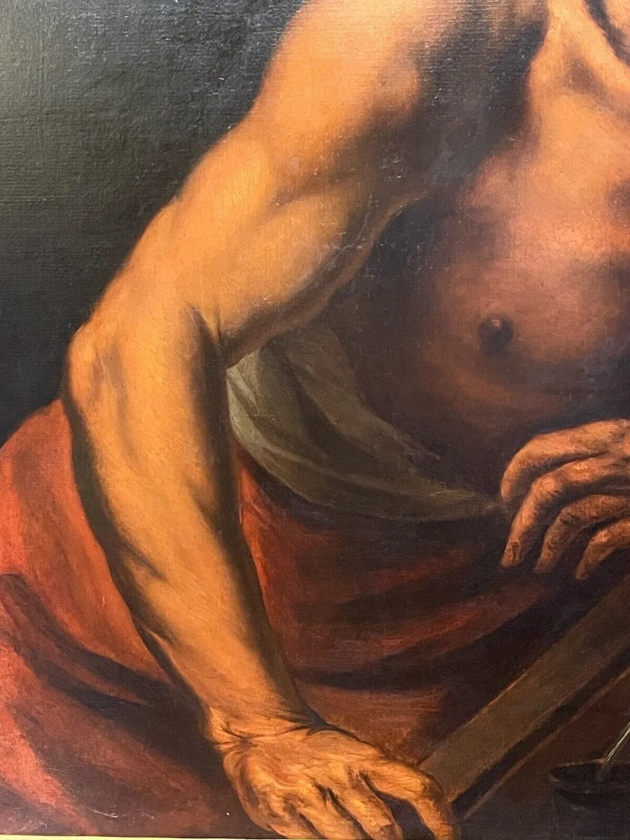 San Girolamo nel deserto, olio su tela, '600 6