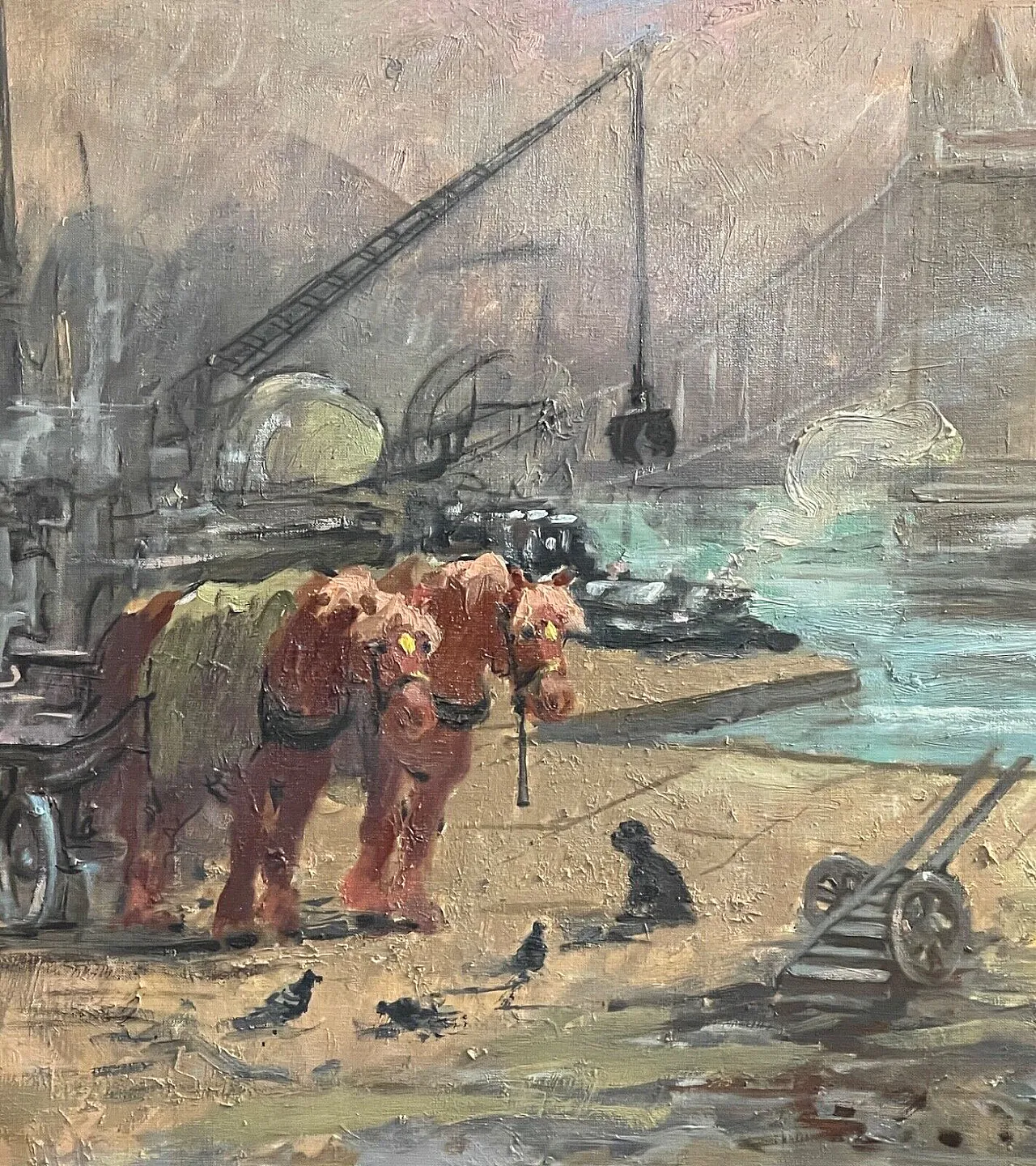 Tower Bridge di Giulio Falzoni, olio su tela, '900 2