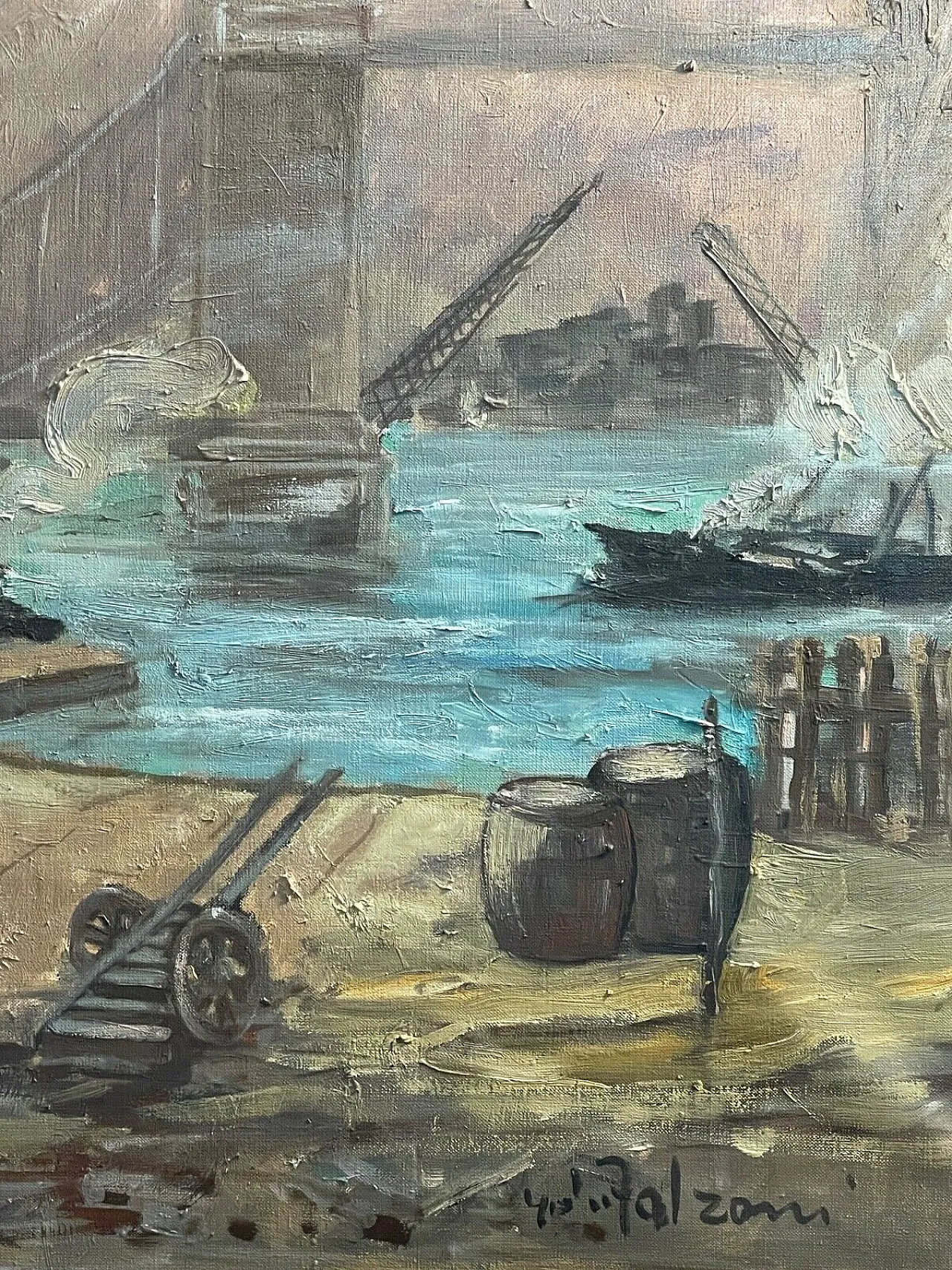 Tower Bridge di Giulio Falzoni, olio su tela, '900 3