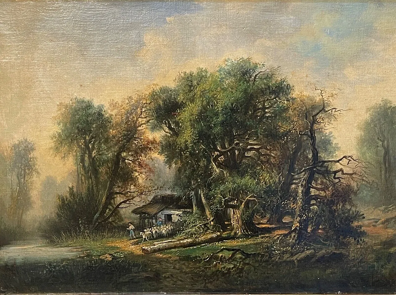 Alfred Williams' Forest Weighing, oil on canvas, 19th century 2