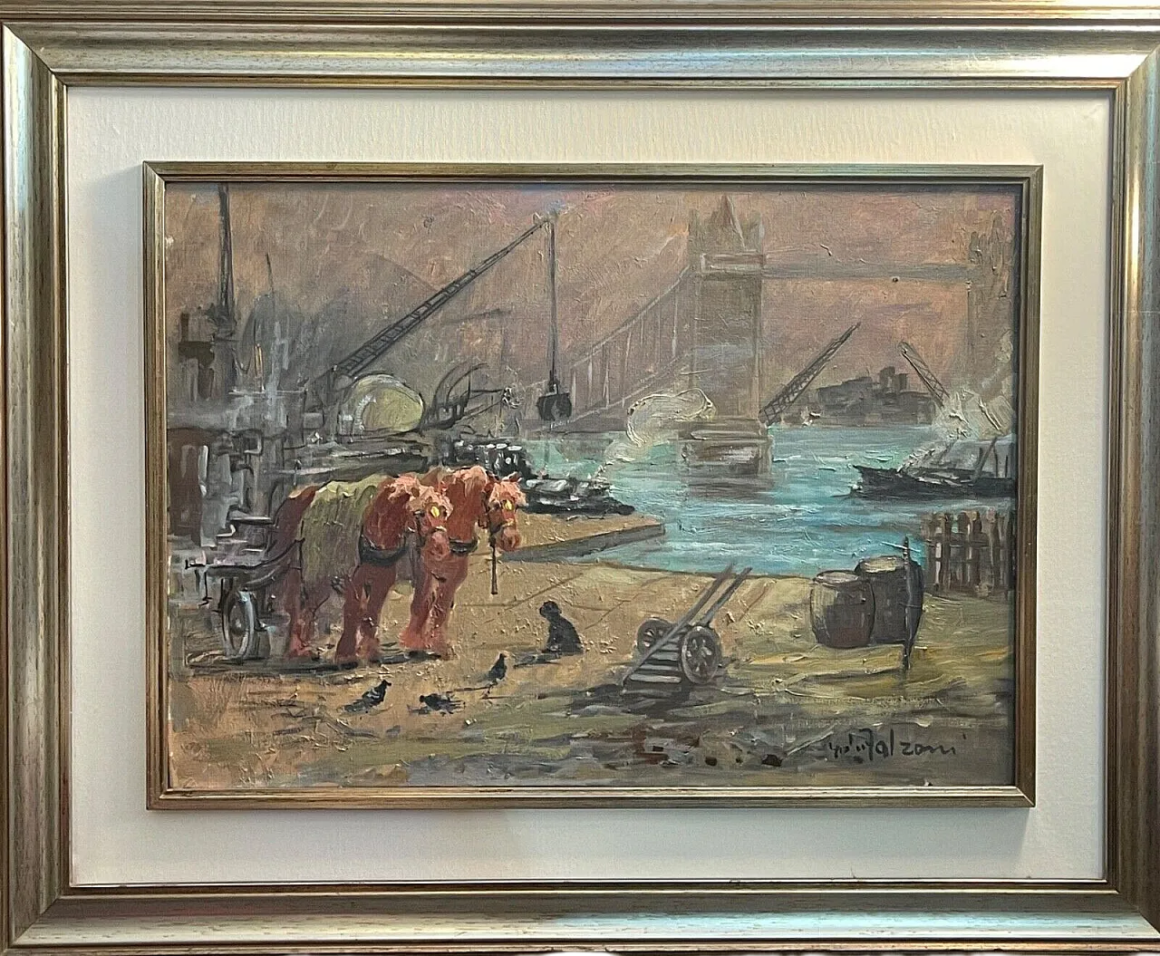 Tower Bridge di Giulio Falzoni, olio su tela, '900 11