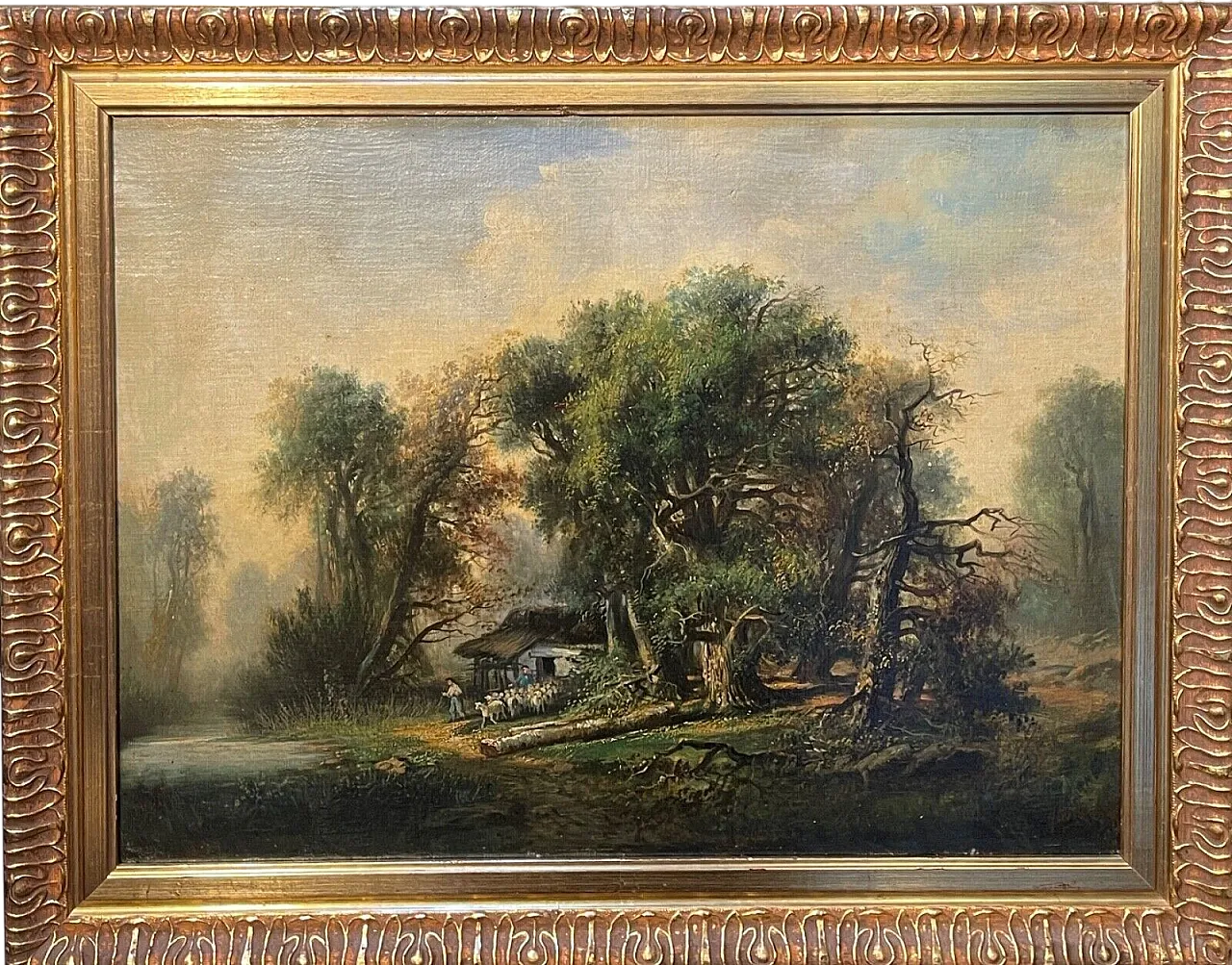 Alfred Williams' Forest Weighing, oil on canvas, 19th century 9