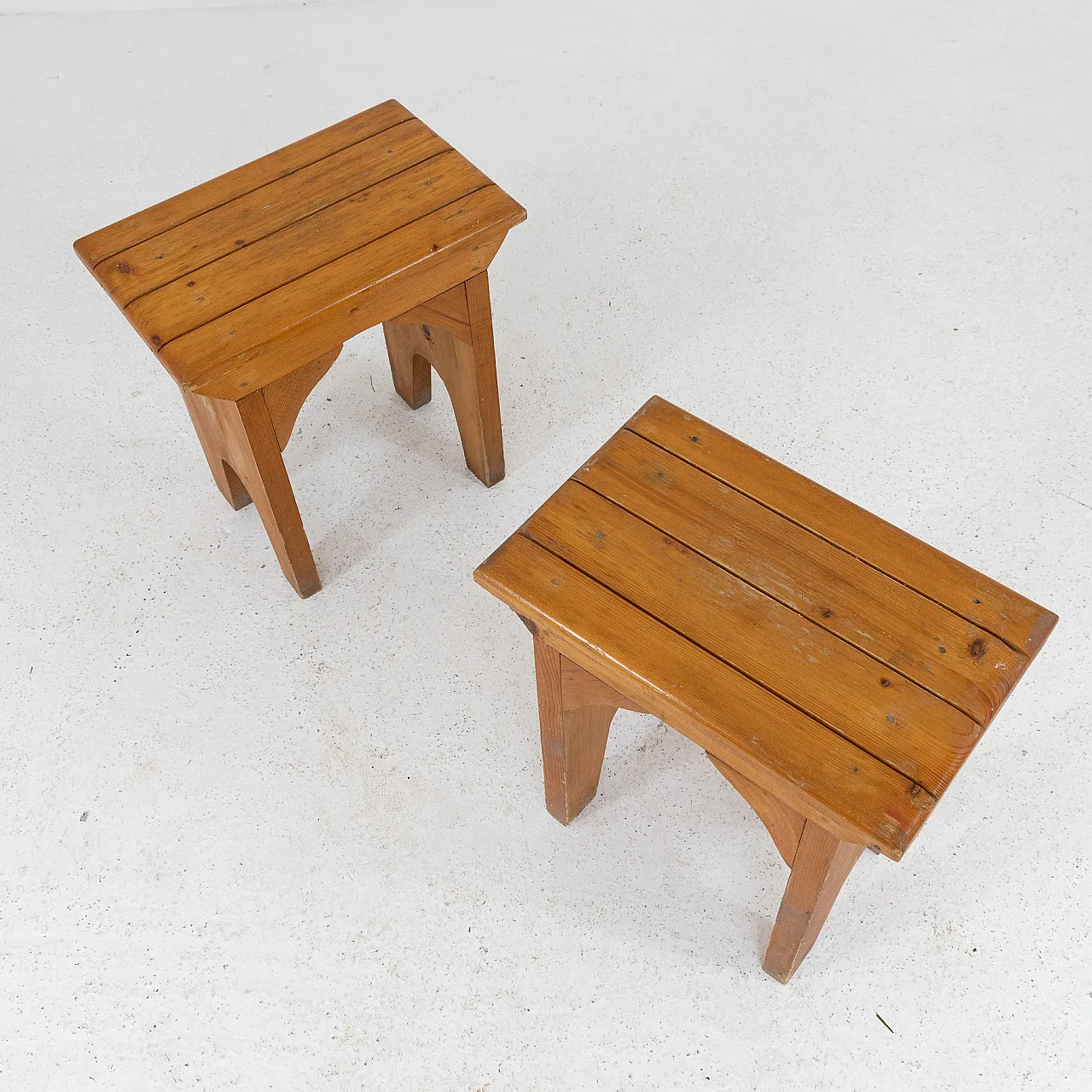 Coppia di panche in legno, anni '70 4