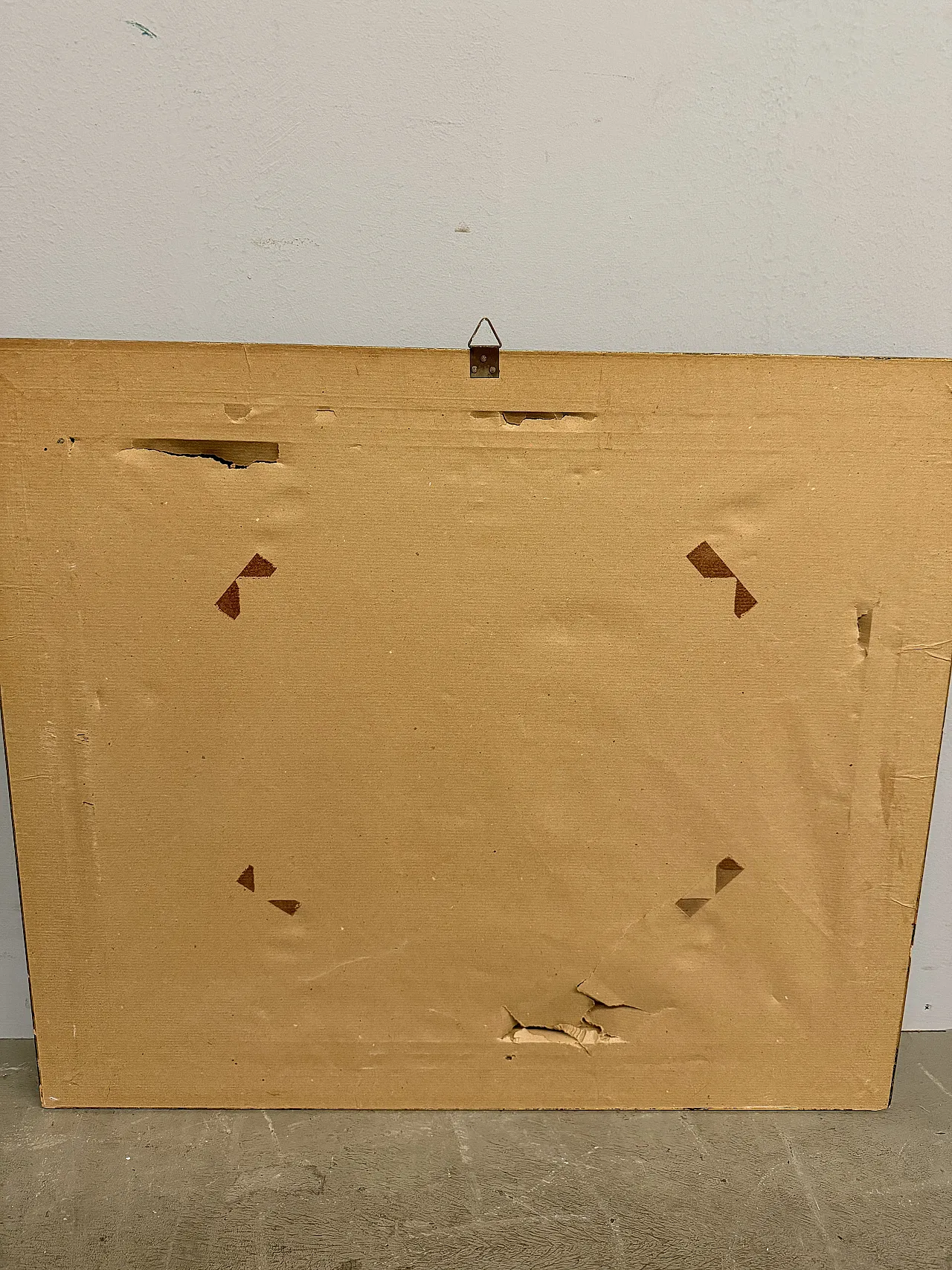 Olio su tela frati artisti in atelier, firmato Grilli, '900 4