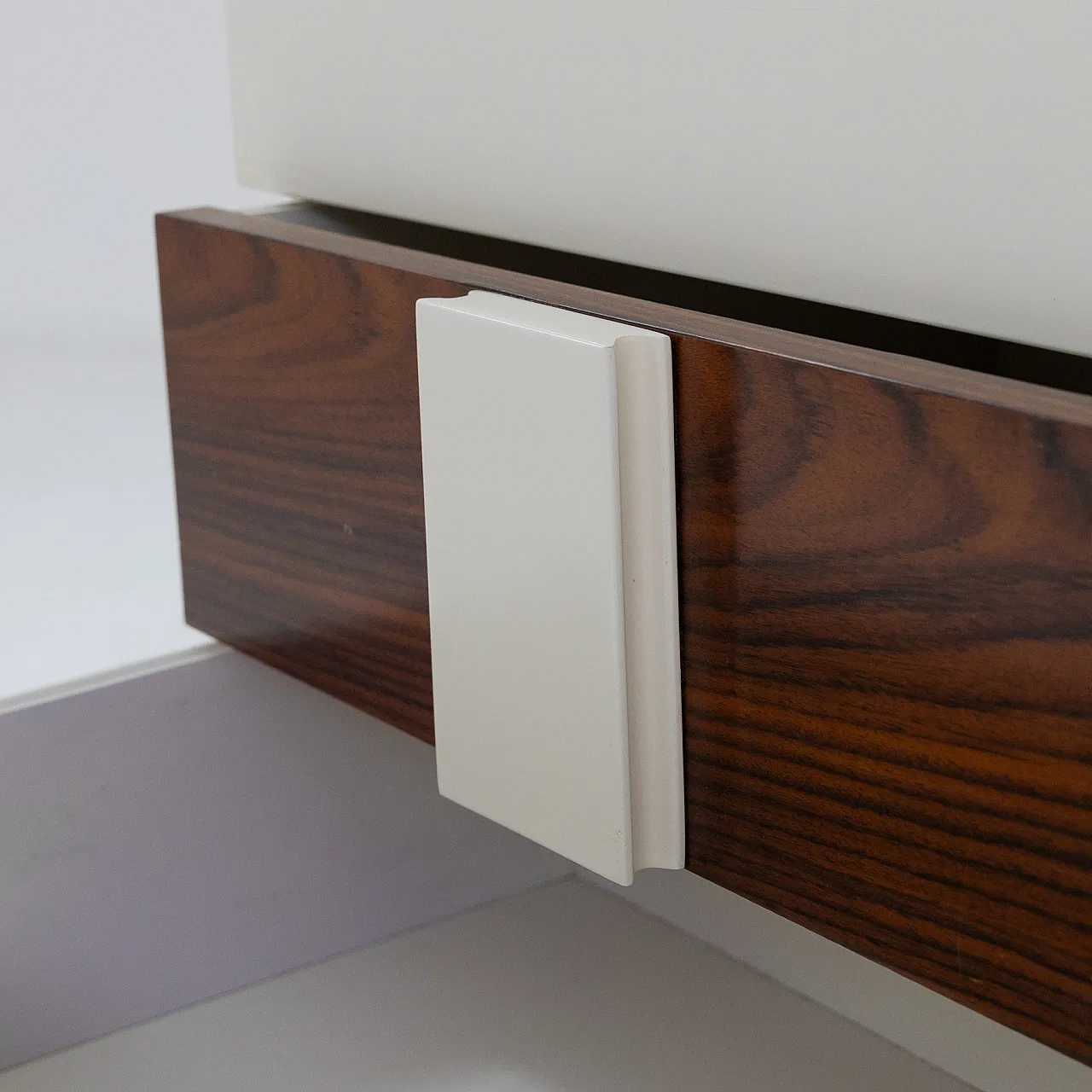 Pair of teak and white Formica furniture, 1970s 3