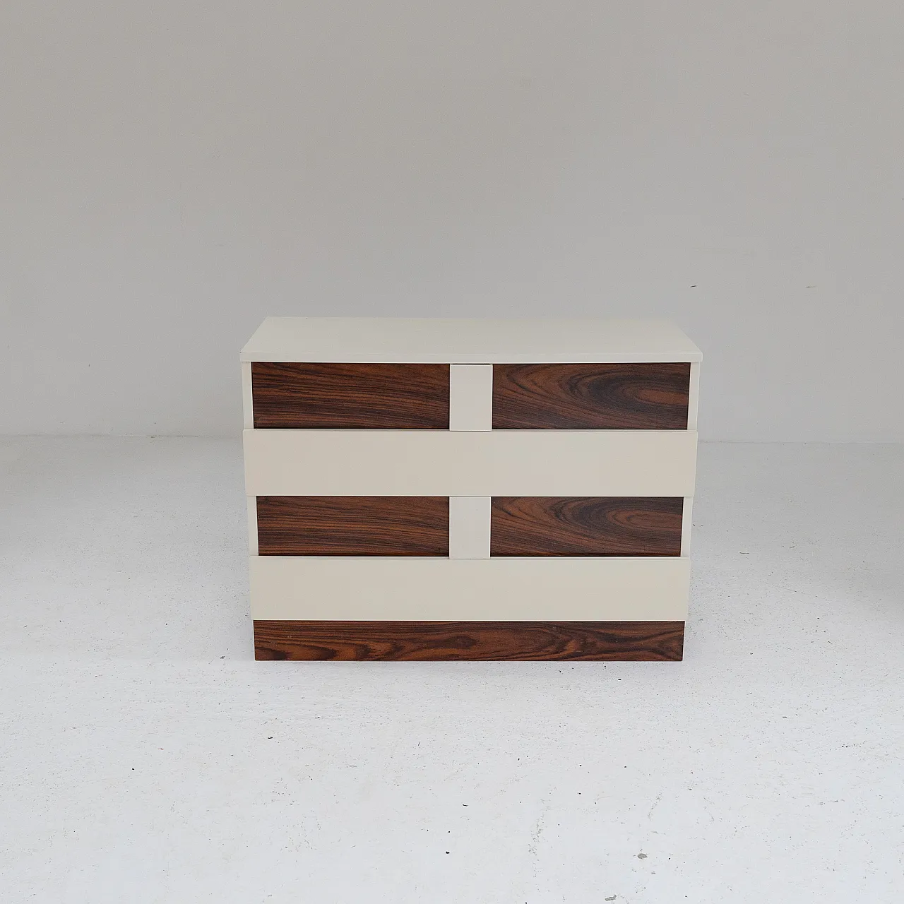 Teak and white Formica dresser, 1970s 1