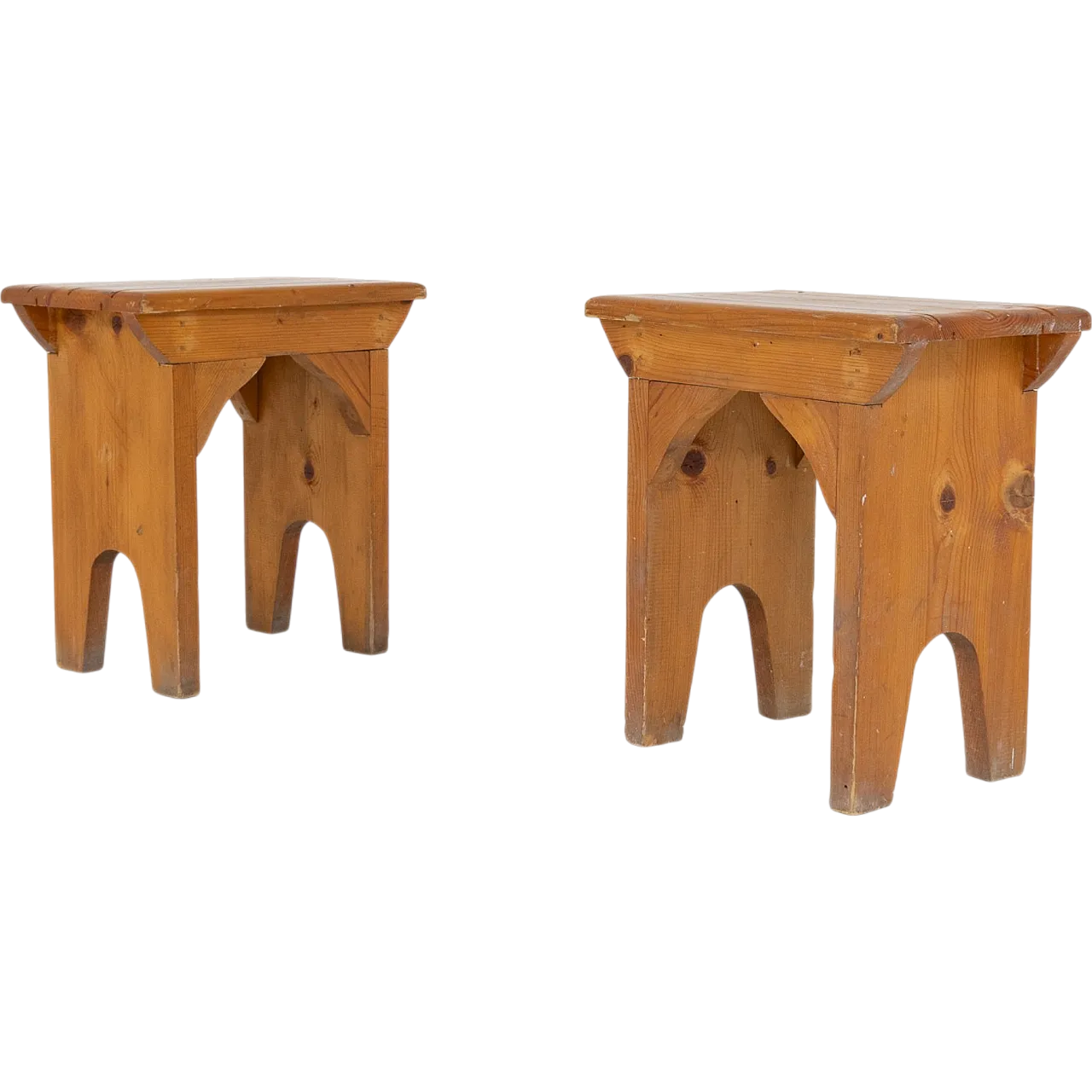 Coppia di panche in legno, anni '70 7