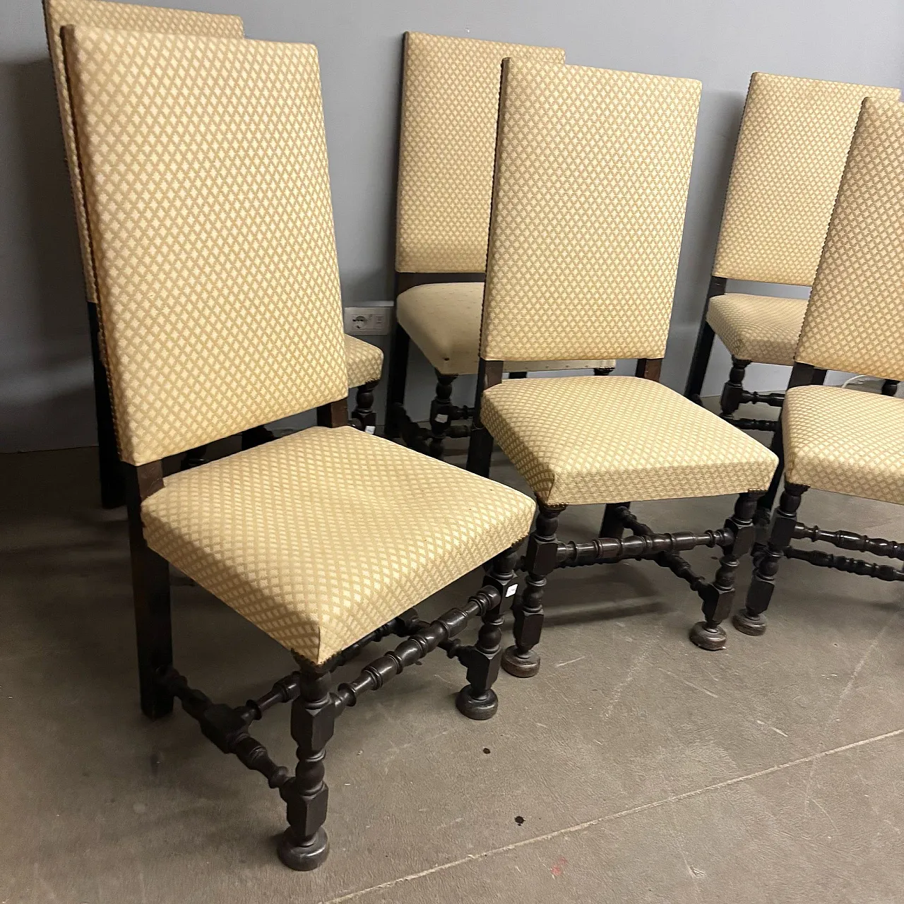 6 sedie a rocchetto, fine '800 6