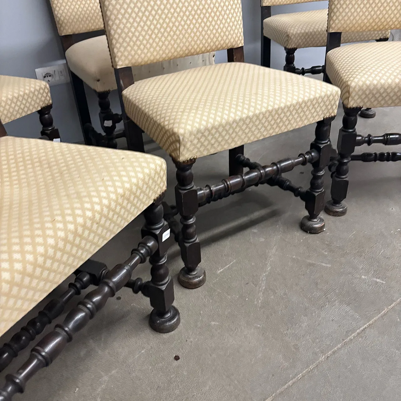 6 sedie a rocchetto, fine '800 7