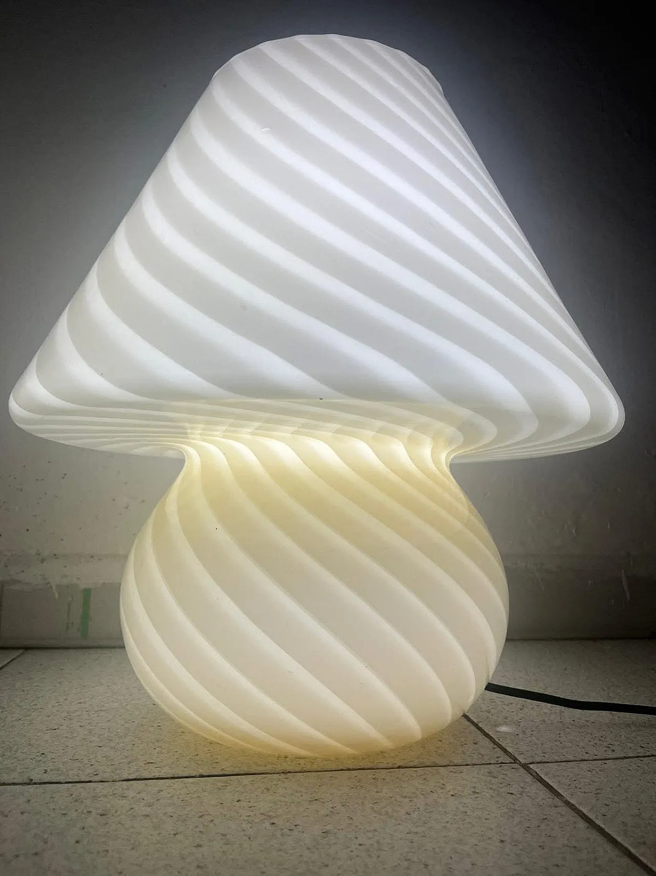 Murano mushroom lamp, 70s 2