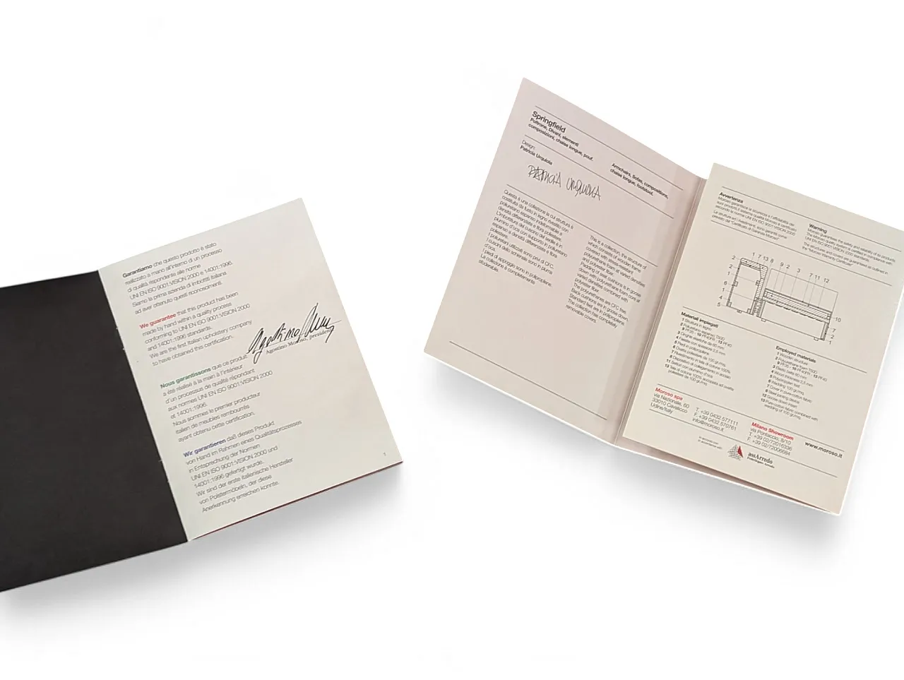 Divano in tessuto rosso mod. Springfield prod. Moroso anni 2000 8