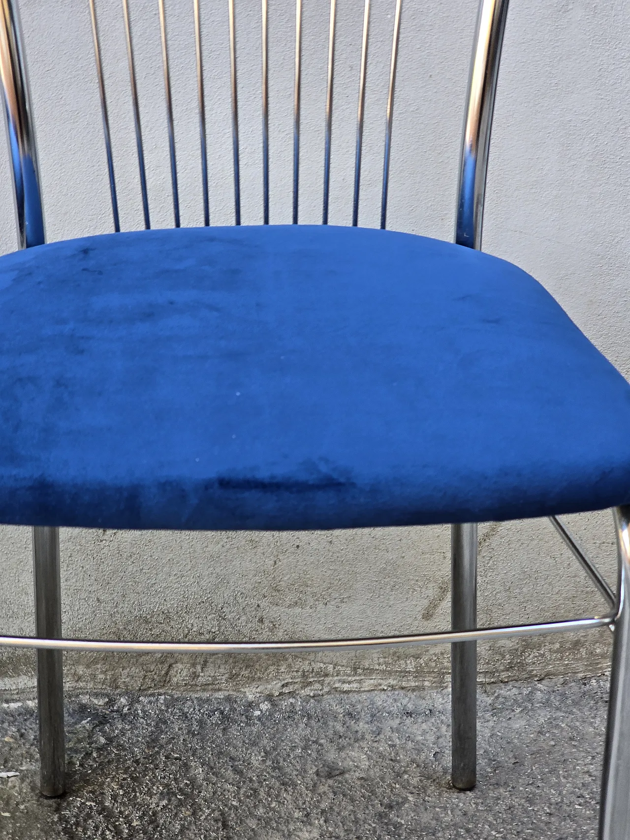 Set 4 sedie anni '70 in velluto 7