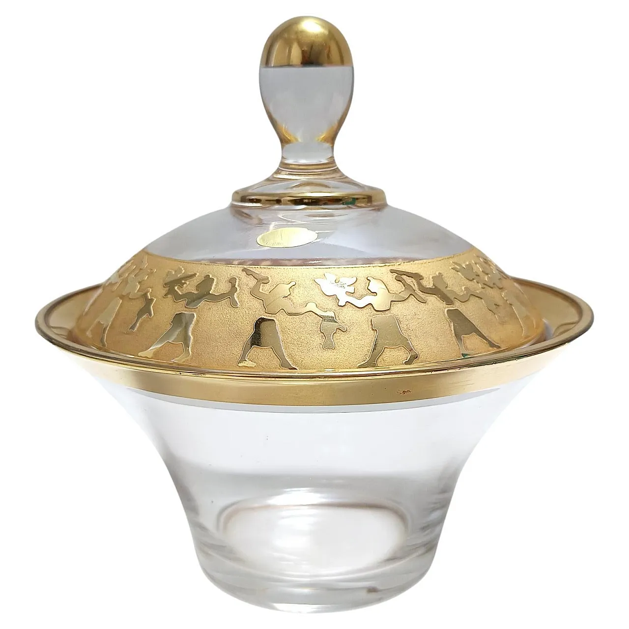 Crystal Trinket Bowl with Gold Details 1