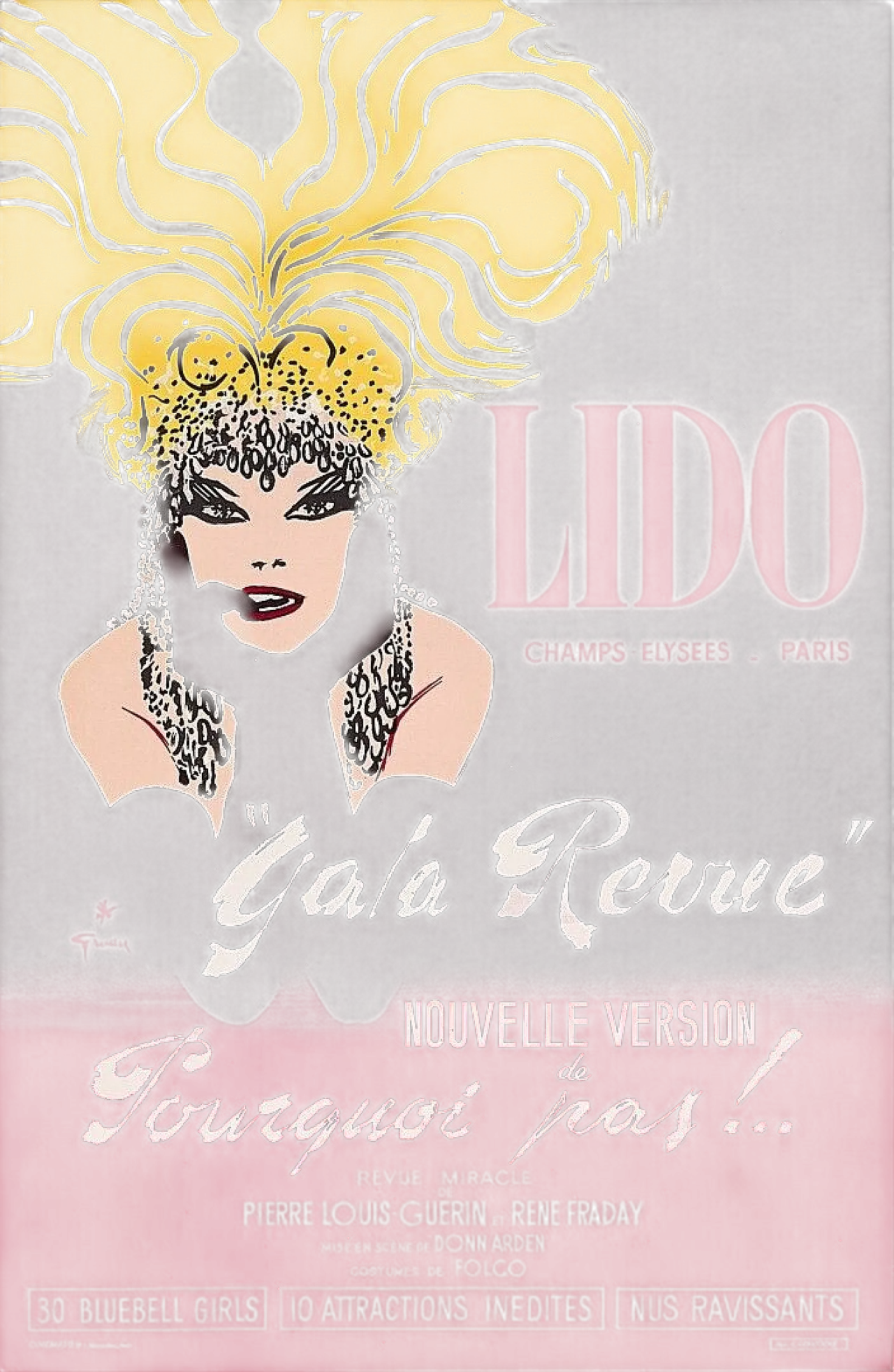 René Gruau, Lido, Gala Revue,  Poster, 1970s 16