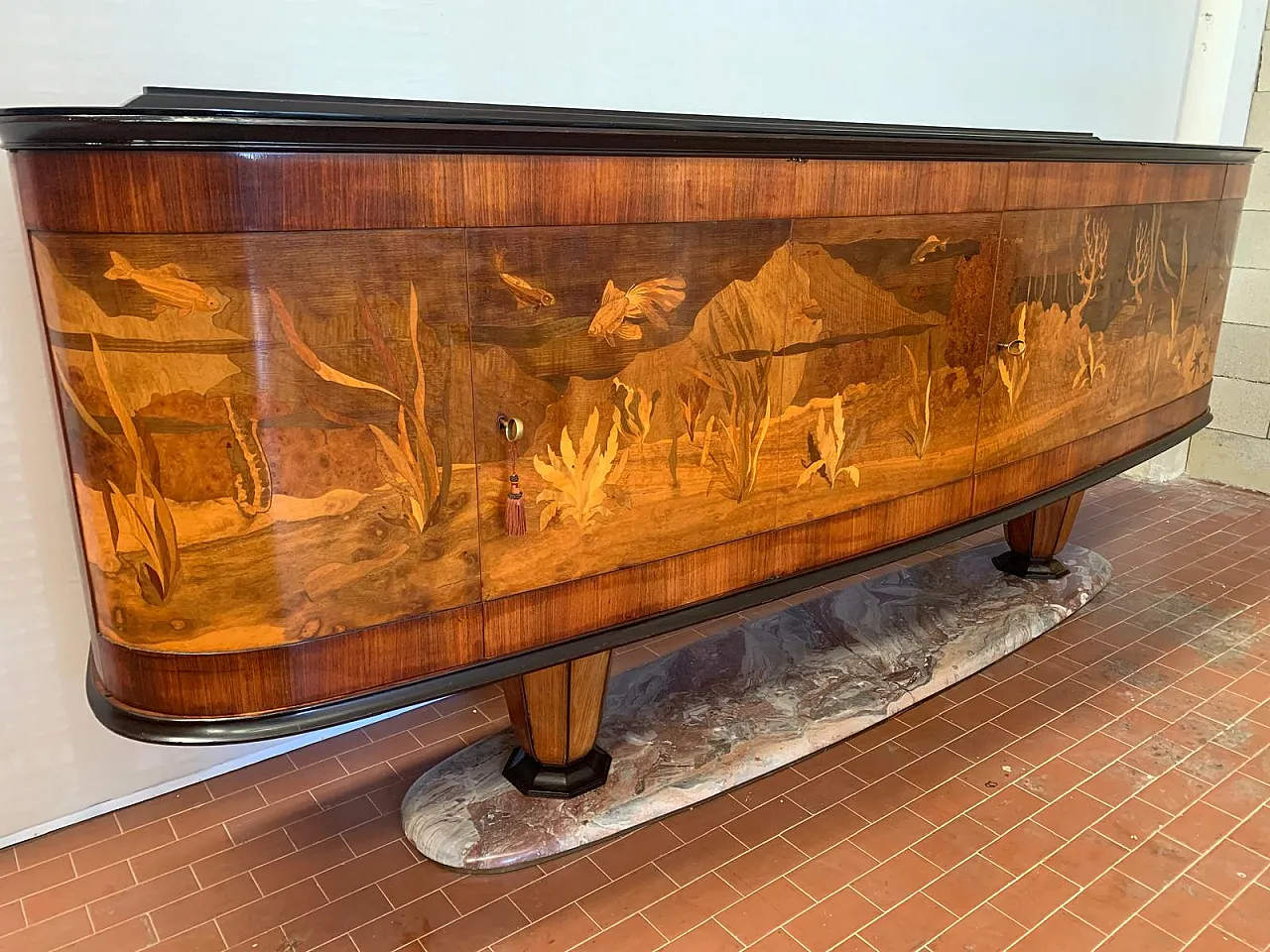 Sala intarsiata di Dassi Mobili Moderni, anni '50, set di 12 4