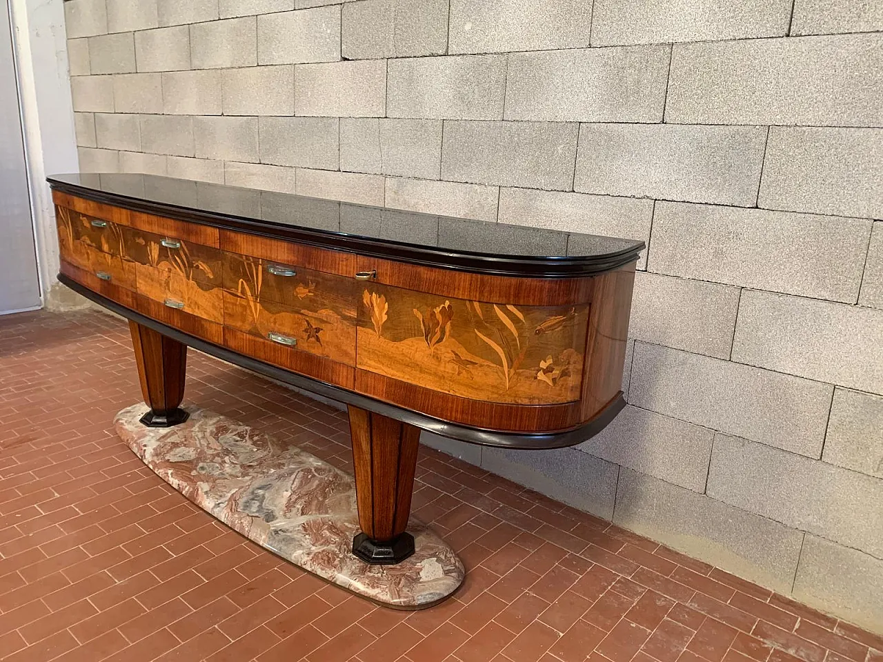 Sala intarsiata di Dassi Mobili Moderni, anni '50, set di 12 12