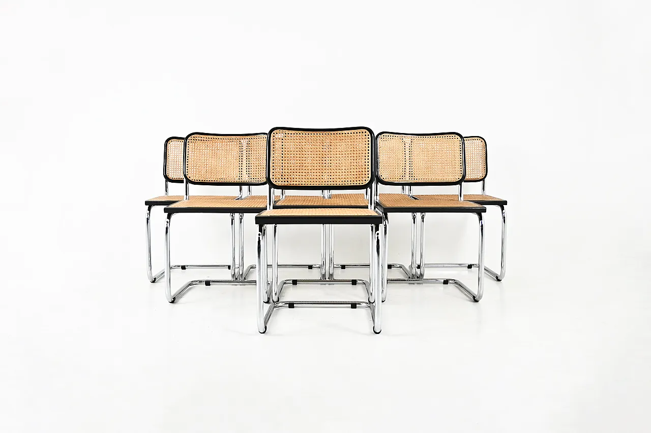 8 dining Chairs Style B32 by Marcel Breuer, 90s 1