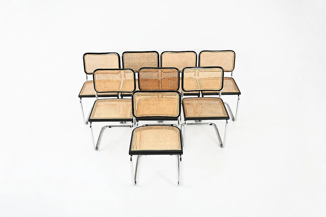 8 dining Chairs Style B32 by Marcel Breuer, 90s 2