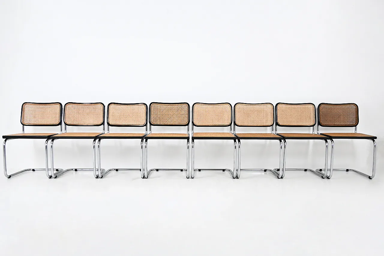 8 dining Chairs Style B32 by Marcel Breuer, 90s 3