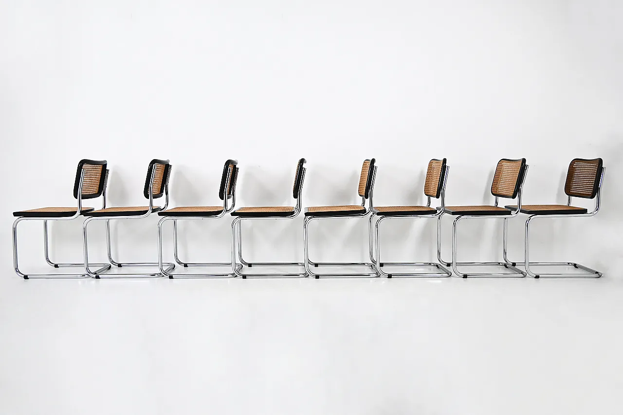 8 dining Chairs Style B32 by Marcel Breuer, 90s 4