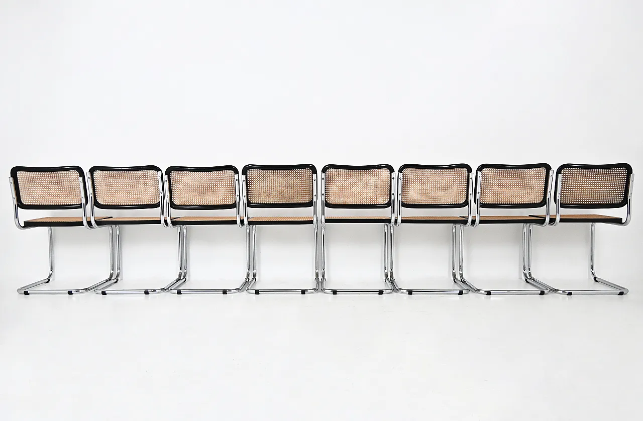 8 dining Chairs Style B32 by Marcel Breuer, 90s 5