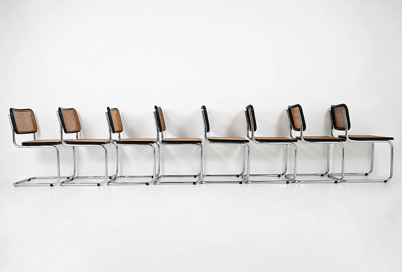 8 dining Chairs Style B32 by Marcel Breuer, 90s 6
