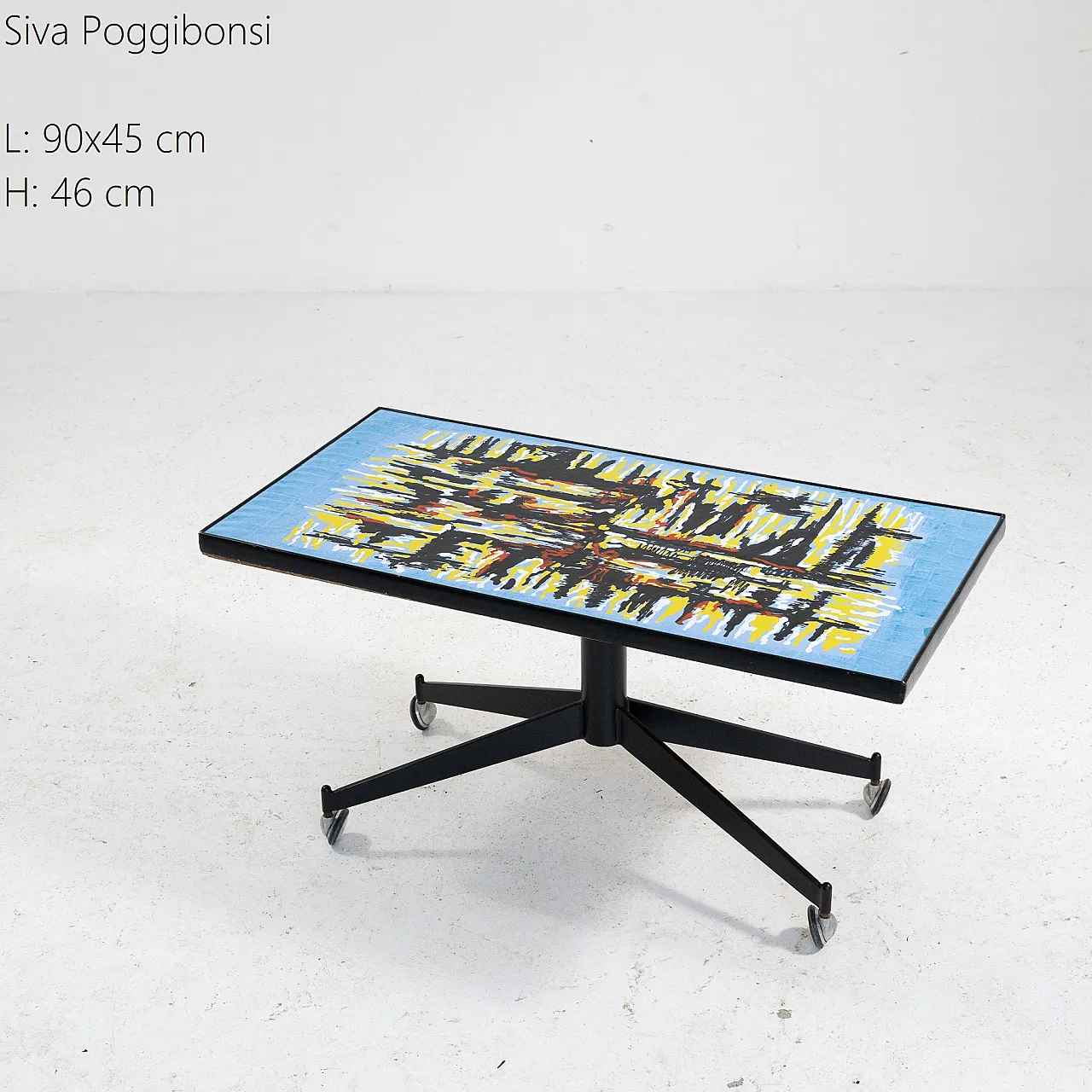 Enamelled copper coffee table by Siva Poggibonsi, 1950s 7