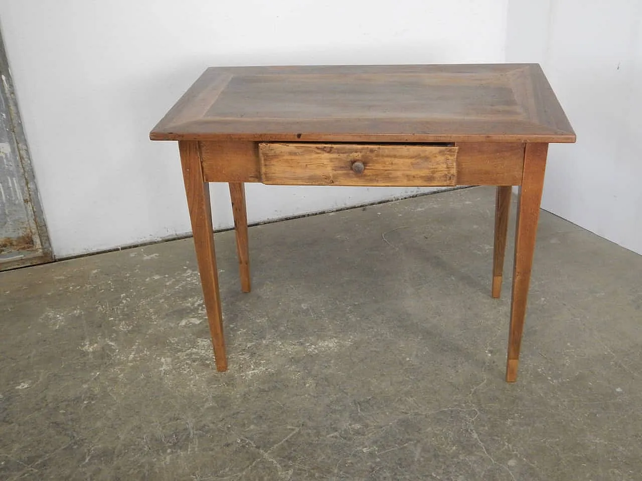 Walnut table with drawer, 1950s 1