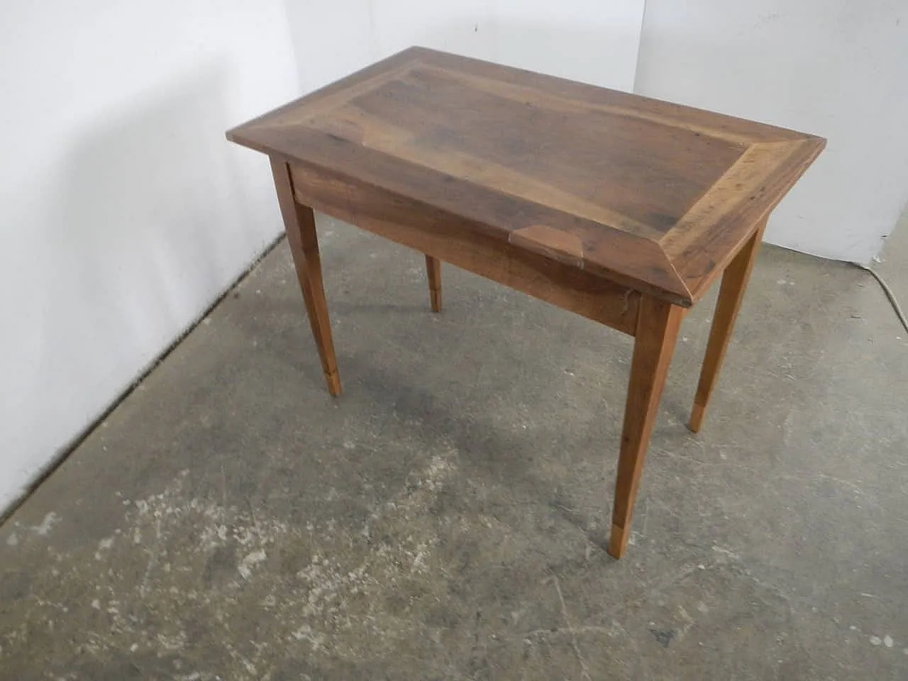 Walnut table with drawer, 1950s 2