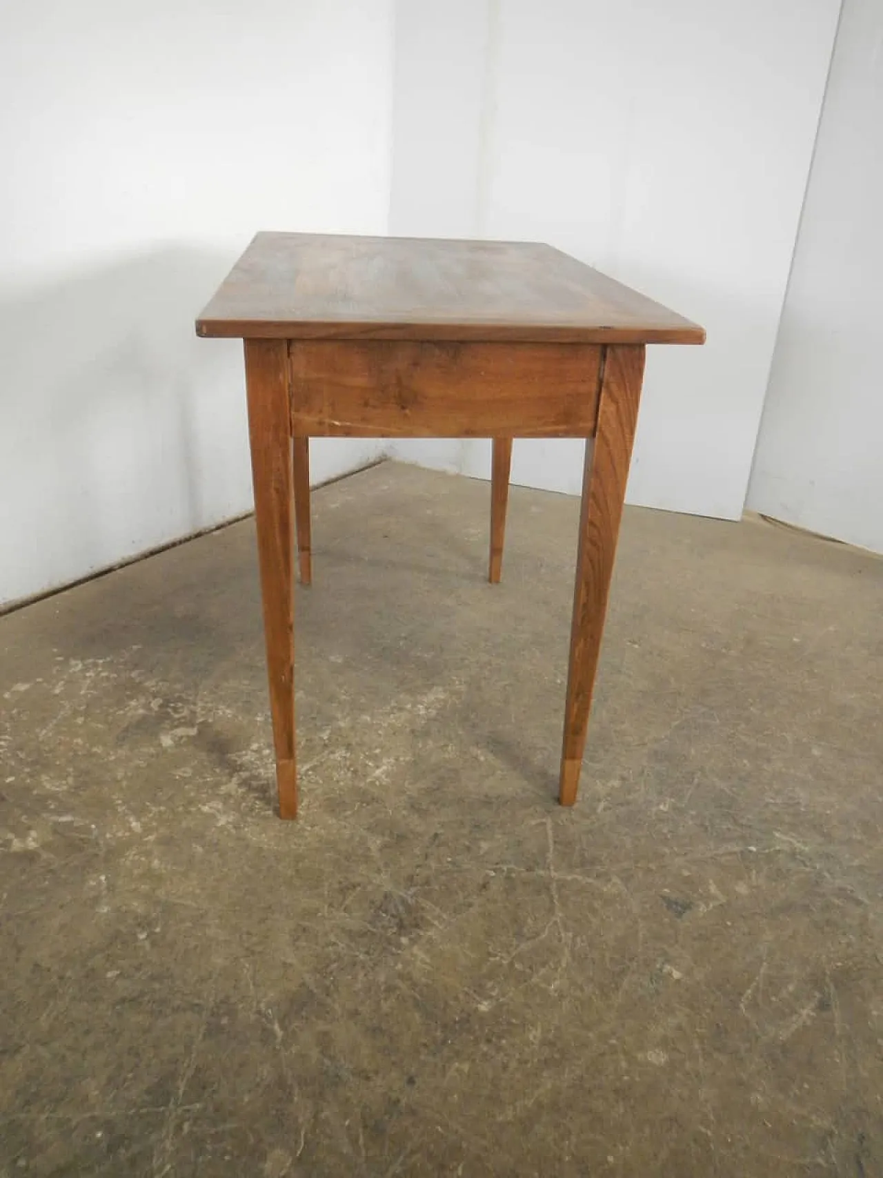 Walnut table with drawer, 1950s 4